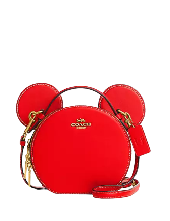 Coach Disney X Coach Mickey Mouse Ear Crossbody Bag - Stylish & Playful Disney Accessory for Women | Perfect for Theme Parks, Parties & Everyday Fashion