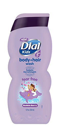 Dial Kids Body & Hair Wash - Bubble Berry Scent, 12 oz | Gentle & Tear-Free for Daily Bath Time | Perfect for Sensitive Skin & Toddler Care