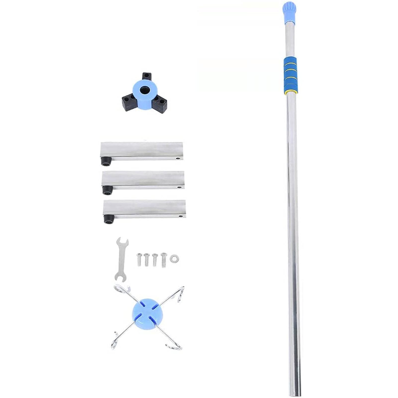Portable Adjustable IV Stand with 4 Hooks - Stainless Steel Infusion Pole for IV Drip Bags - Perfect for Home Care, Hospital Use & Emergency Medical Scenarios