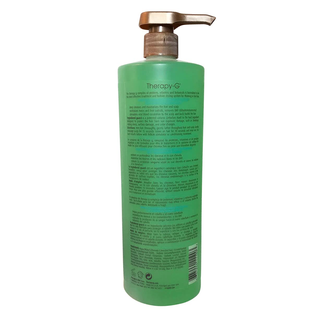 Therapy-G Antioxidant Shampoo for Thinning & Fine Hair - Volumizing Treatment for Chemically Treated Hair - 33.8 oz | Gentle Daily Use for Damaged Hair & Scalp Care