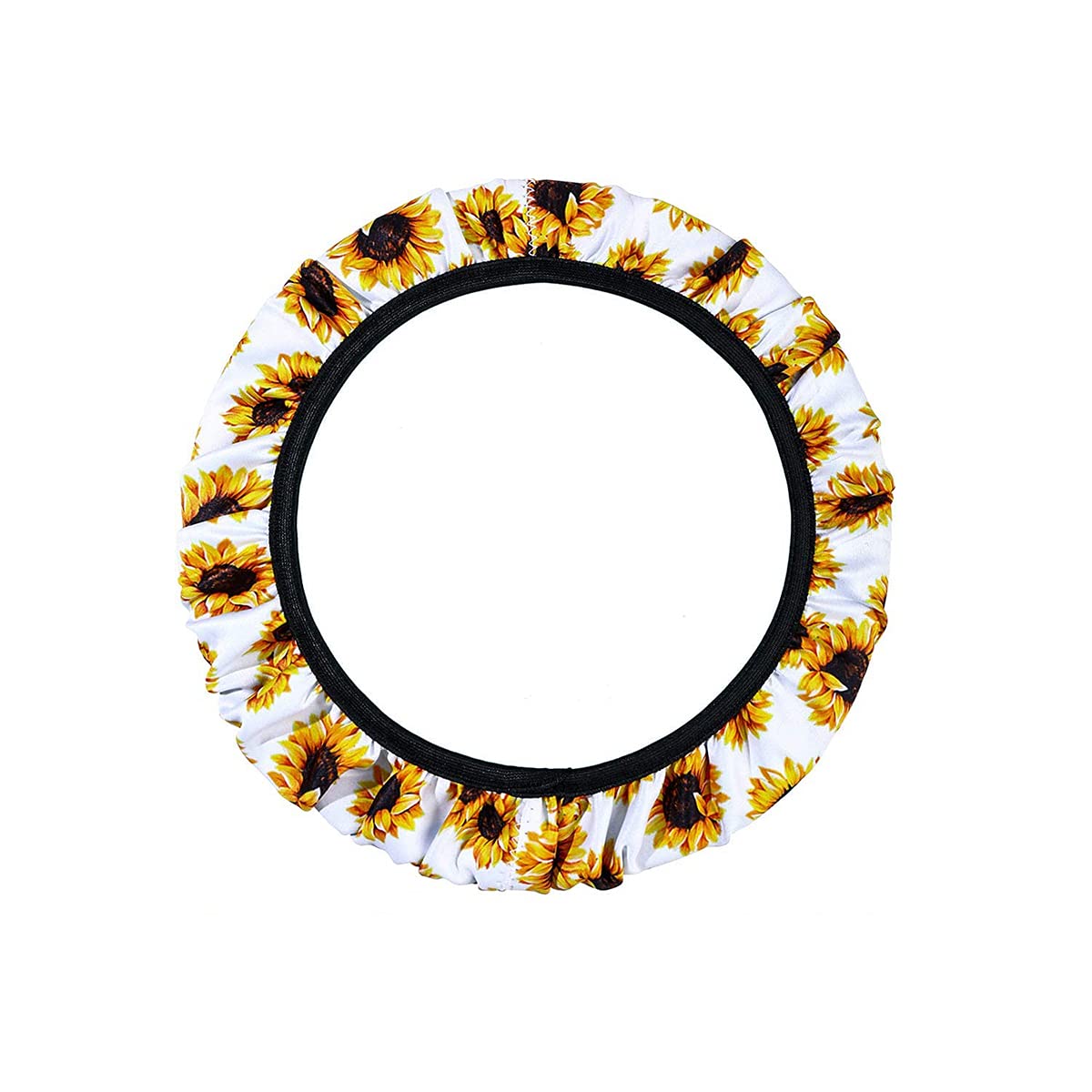 YONGYAO 10pcs Sunflower Car Accessories Set with Steering Wheel Cover - Cute Floral Car Decor for Women - Perfect for Summer Road Trips & Boho Style Vehicle Decoration