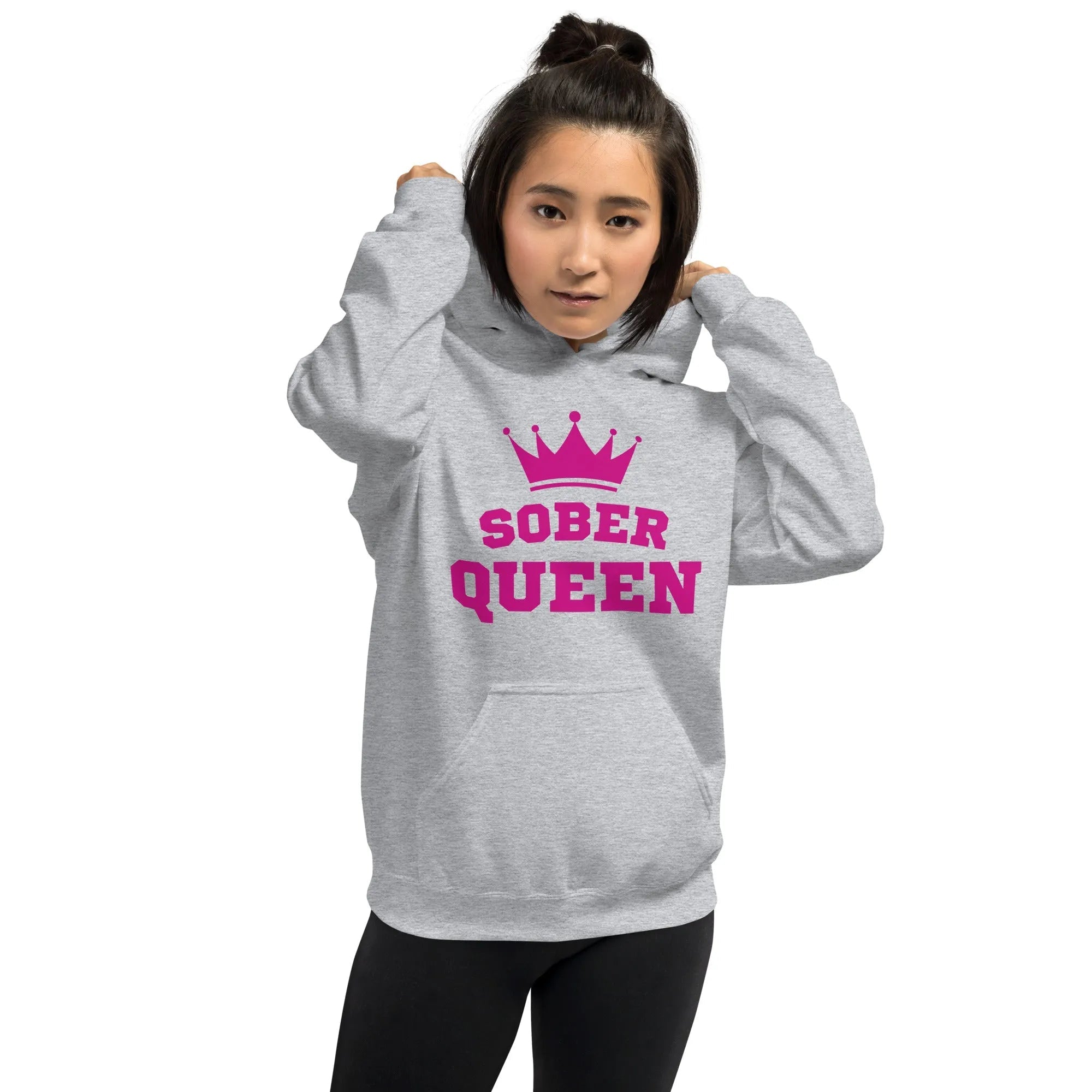 Sober Queen Hoodie - Stylish & Comfortable Women's Hooded Sweatshirt for Sobriety & Recovery | Perfect for AA Meetings, Sober Living & Daily Wear