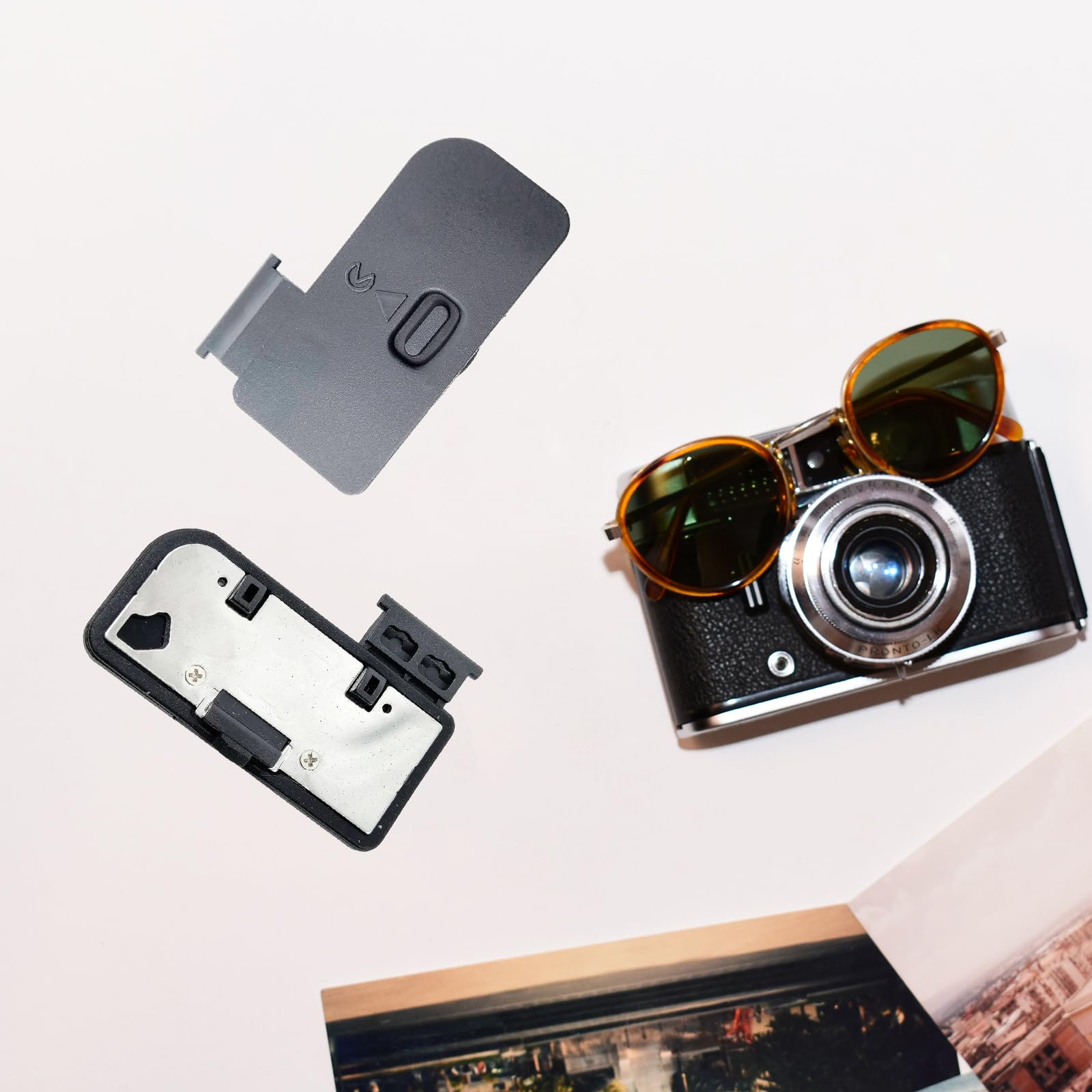 Original Nikon D500 Battery Door Cover Replacement - Durable Camera Battery Lid Repair Part for Nikon D500 DSLR - Perfect for Travel, Photography & Professional Shooting