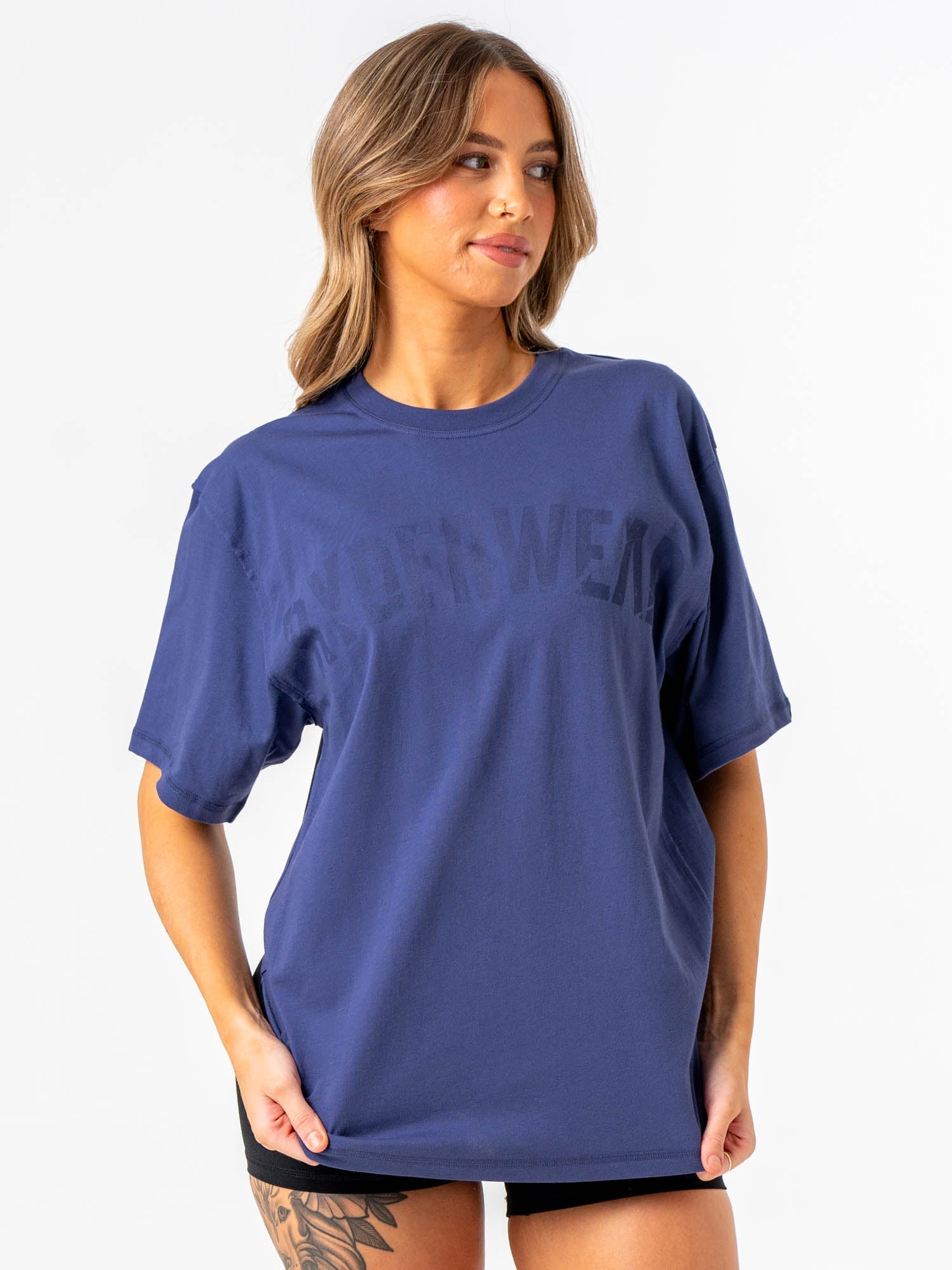 Force Oversized T-Shirt in Indigo - Comfortable & Stylish Loose Fit for Men & Women - Perfect for Casual Wear, Street Style & Everyday Outfits