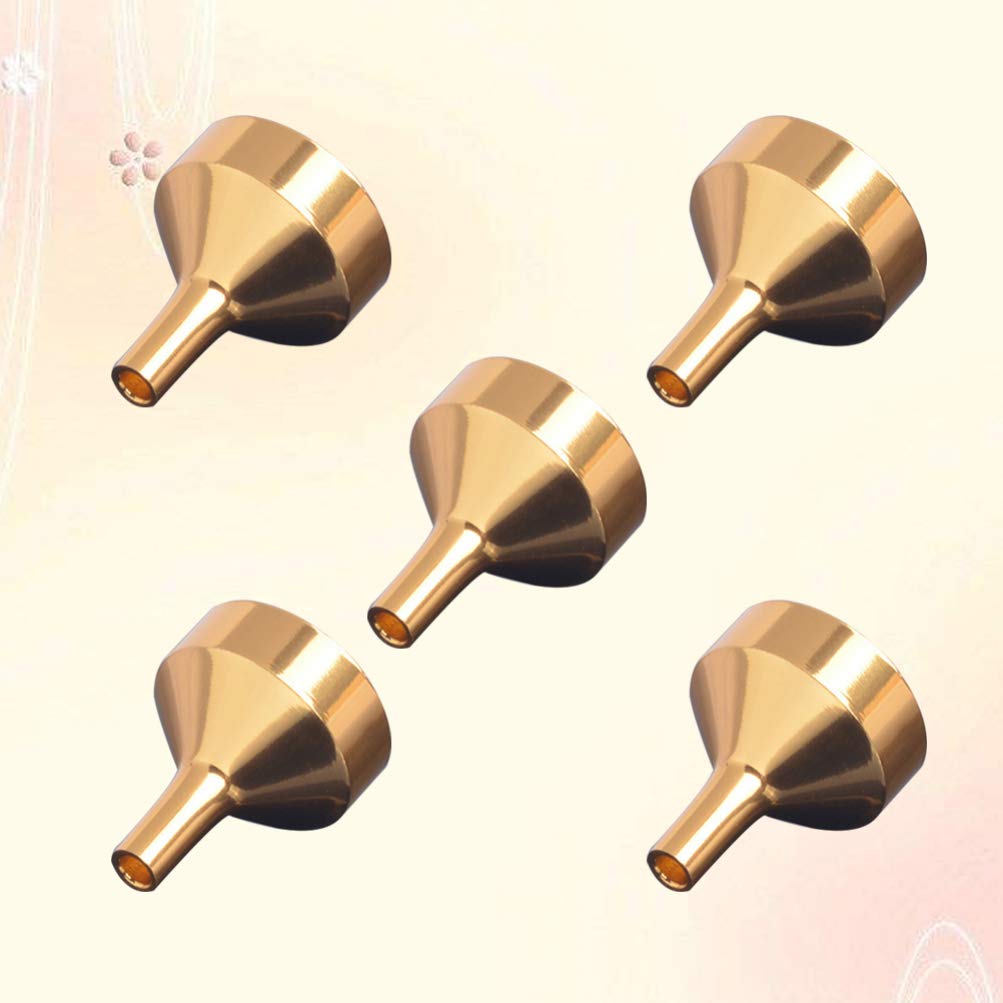 Milisten 5-Piece Stainless Steel Mini Funnel Set - Small Metal Liquid Transfer Funnels for Essential Oils, Kitchen, Lab & Household Use | Perfect for Bottles, Vials & Flasks