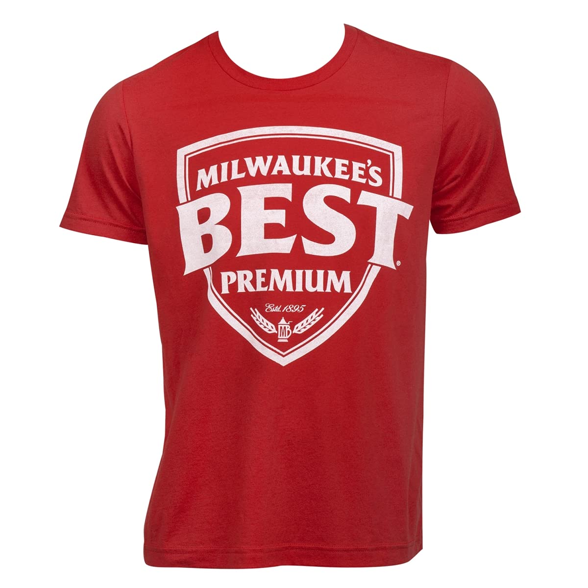 Milwaukee's Best Premium Logo Garment Washed Cotton T-Shirt for Men - Soft Vintage Style Tee for Casual Wear, Work & Everyday Comfort