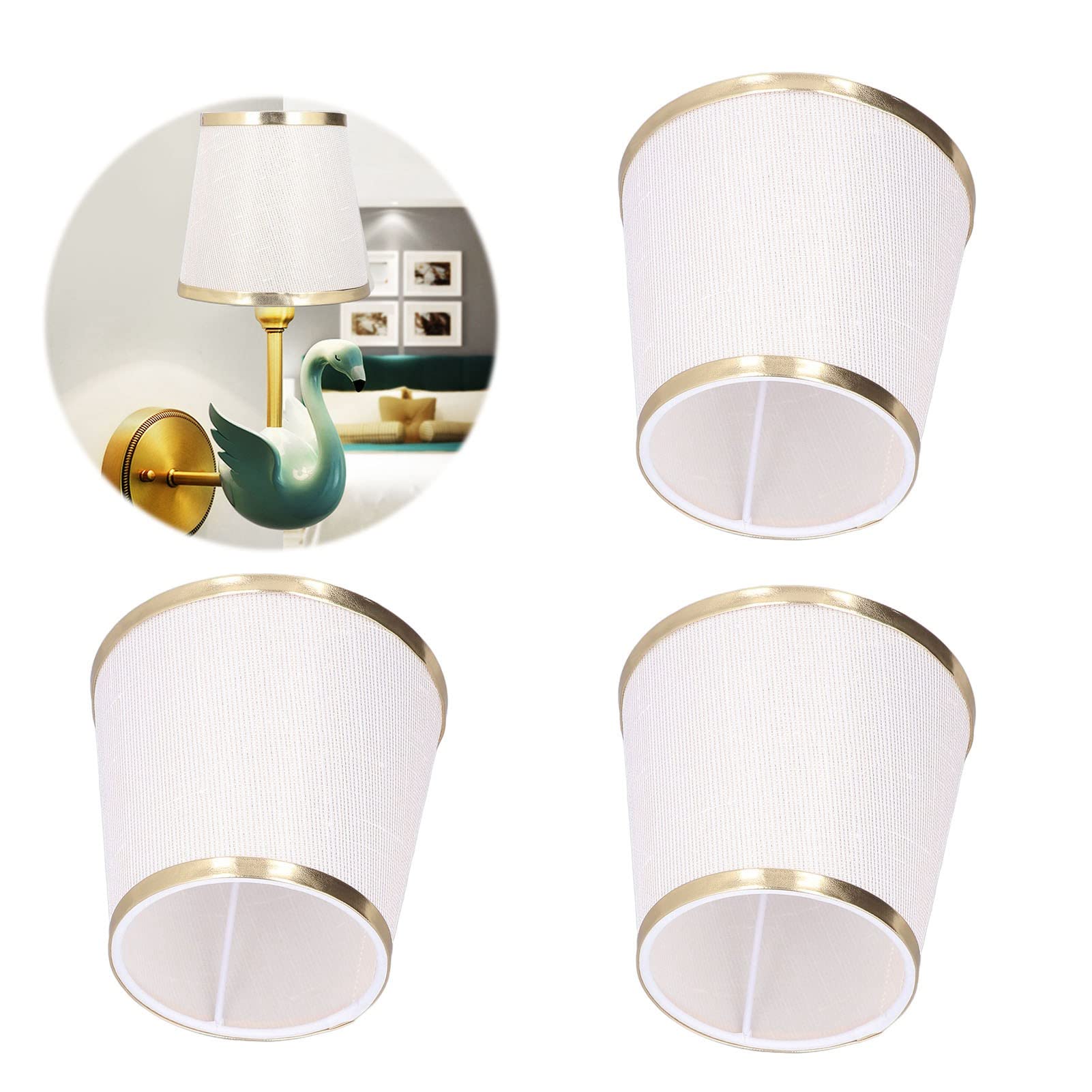 3PCS E14 Fabric Lamp Shades for Ceiling Lights, Table Lamps & Wall Lights - Soft Lighting for Living Room, Bedroom & Home Decor
