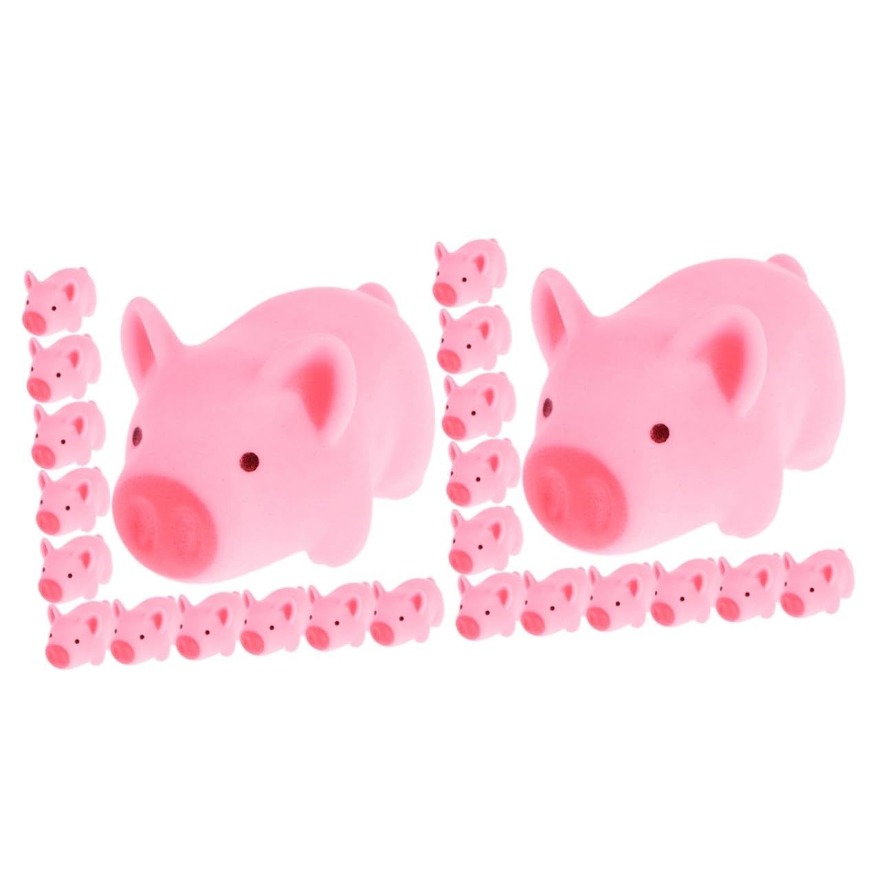 FAVOMOTO 30 Pack Cute Pig Shaped Squeaky Bath Toys for Kids - Fun Bathtub & Pool Floating Toys for Toddlers, Baby Bath Time Play and Sensory Water Games