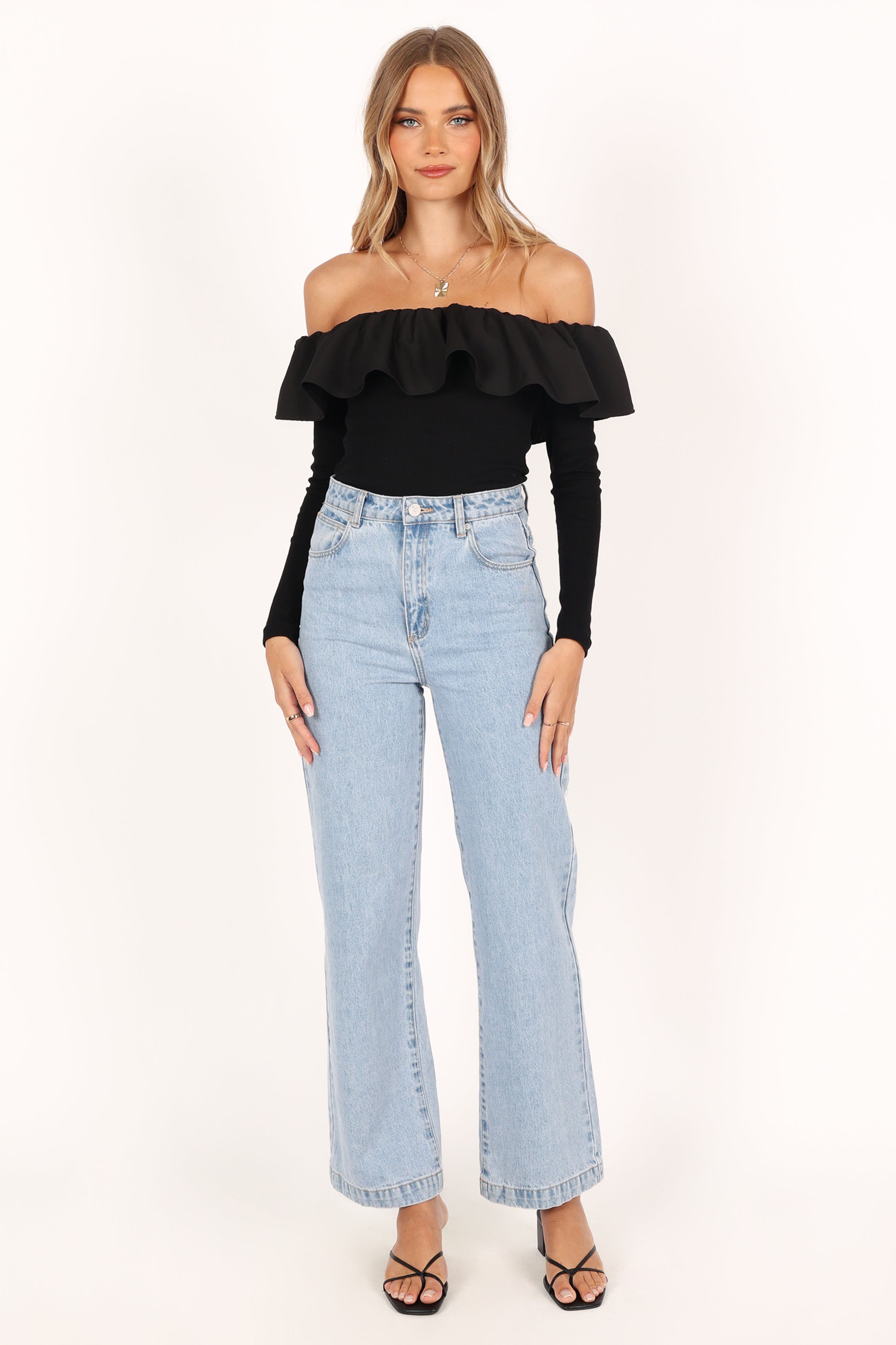 Cloe Women's Off Shoulder Tops - Sexy Sleeveless Blouse for Summer, Casual & Party Wear - Black