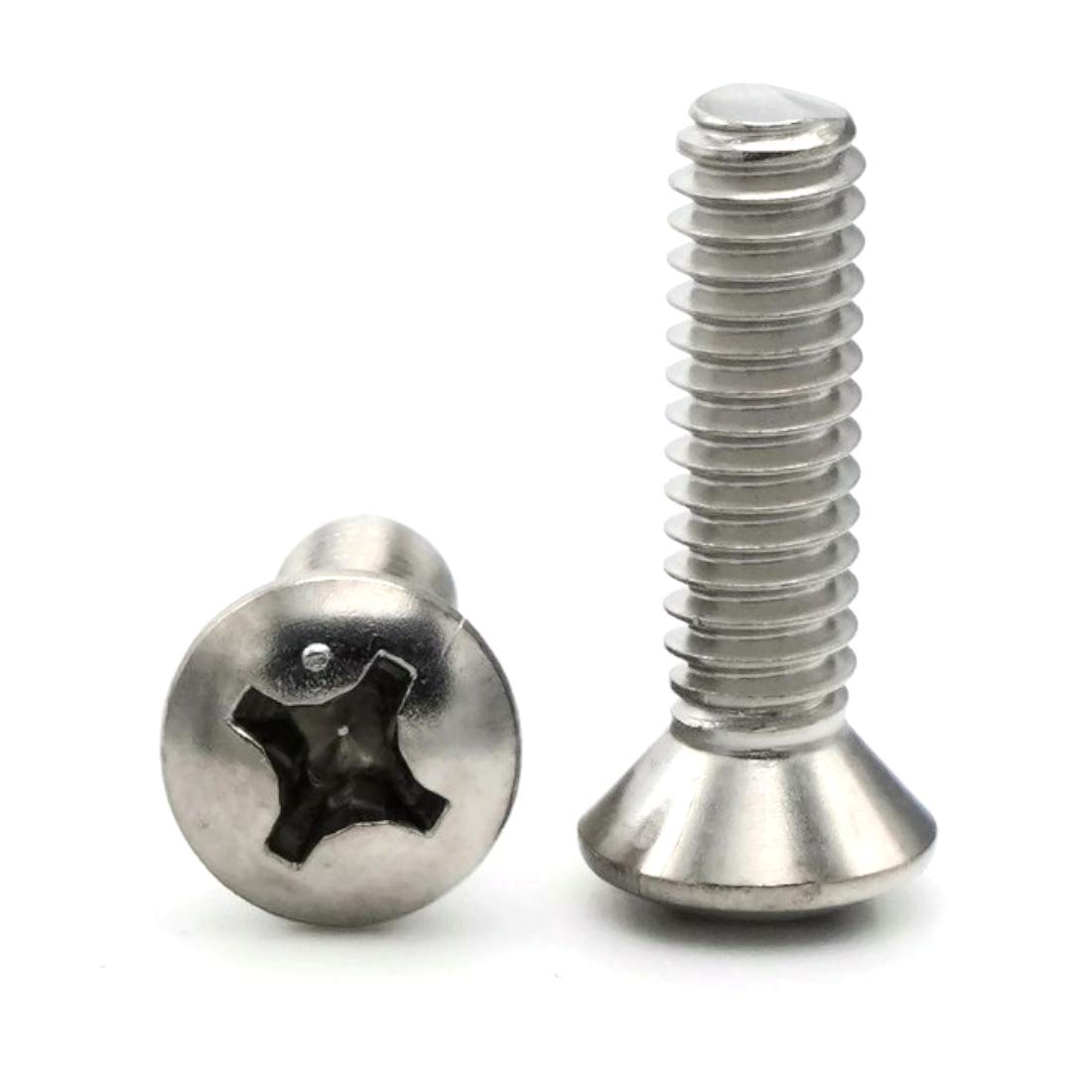 Phillips Oval Head Machine Screws 316 Stainless Steel - #10-24 x 3/4 Inch (1000 Pcs) - Corrosion Resistant Fasteners for Furniture, Electronics & DIY Projects