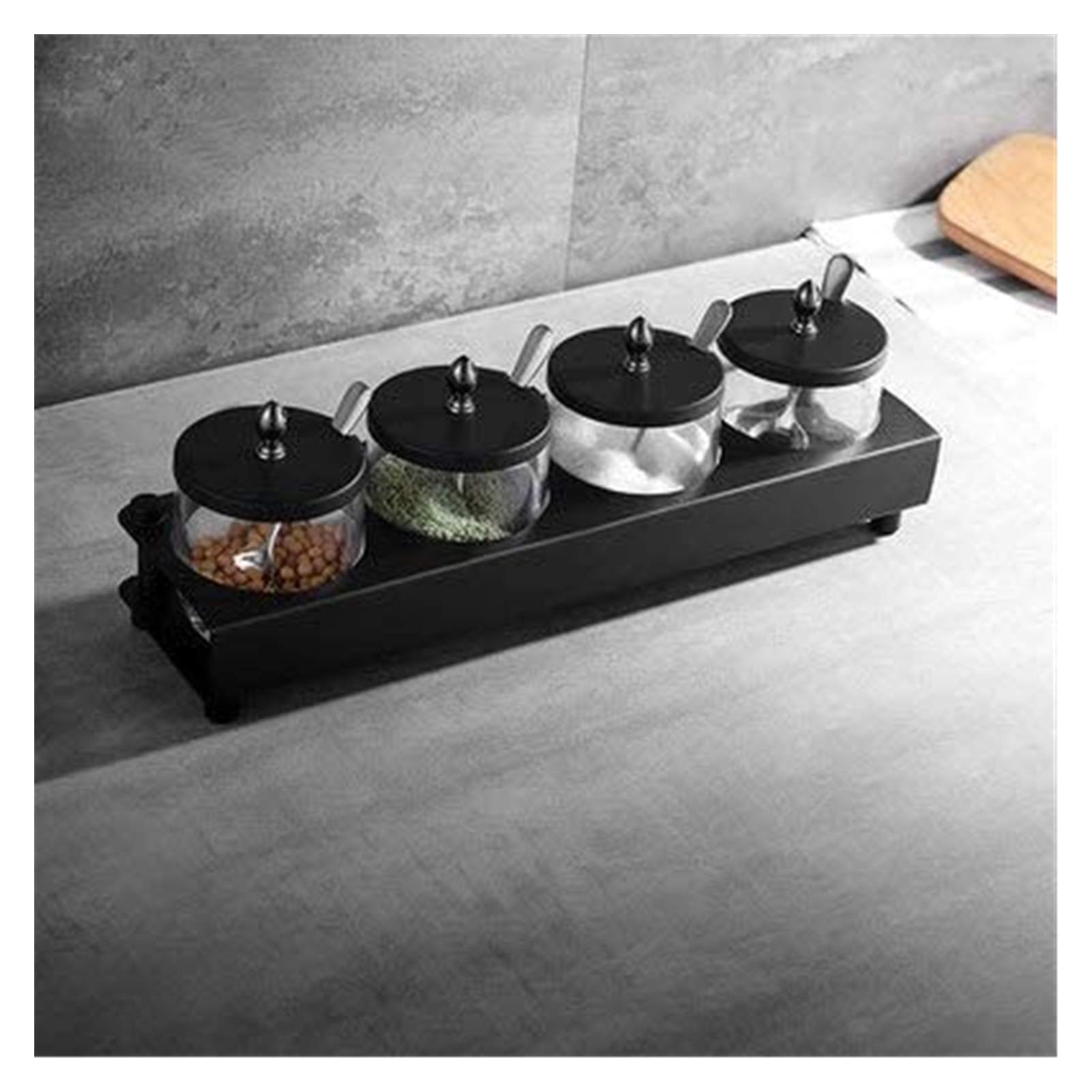 Premium Ceramic Sugar Bowls with Lids & Spoons - 3-Piece Set for Sugar, Spices, Condiments - Perfect for Kitchen, Dining Table, Coffee & Tea Station (Size B)