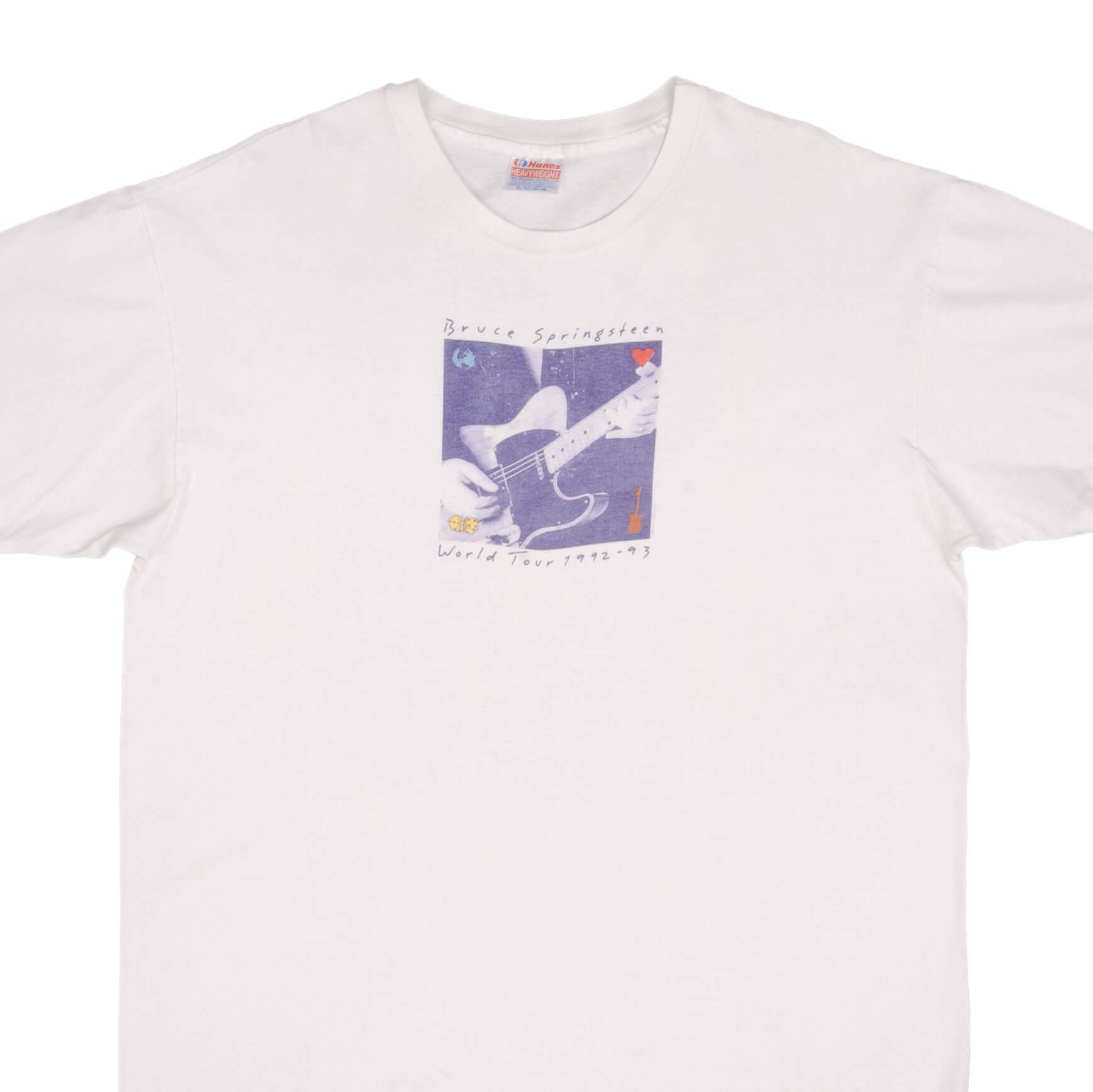 Vintage Bruce Springsteen World Tour 1992-1993 T-Shirt - XL Size - Made in USA - Retro Concert Tee for Music Fans & Collectors - Perfect for Concerts, Gifts & Casual Wear