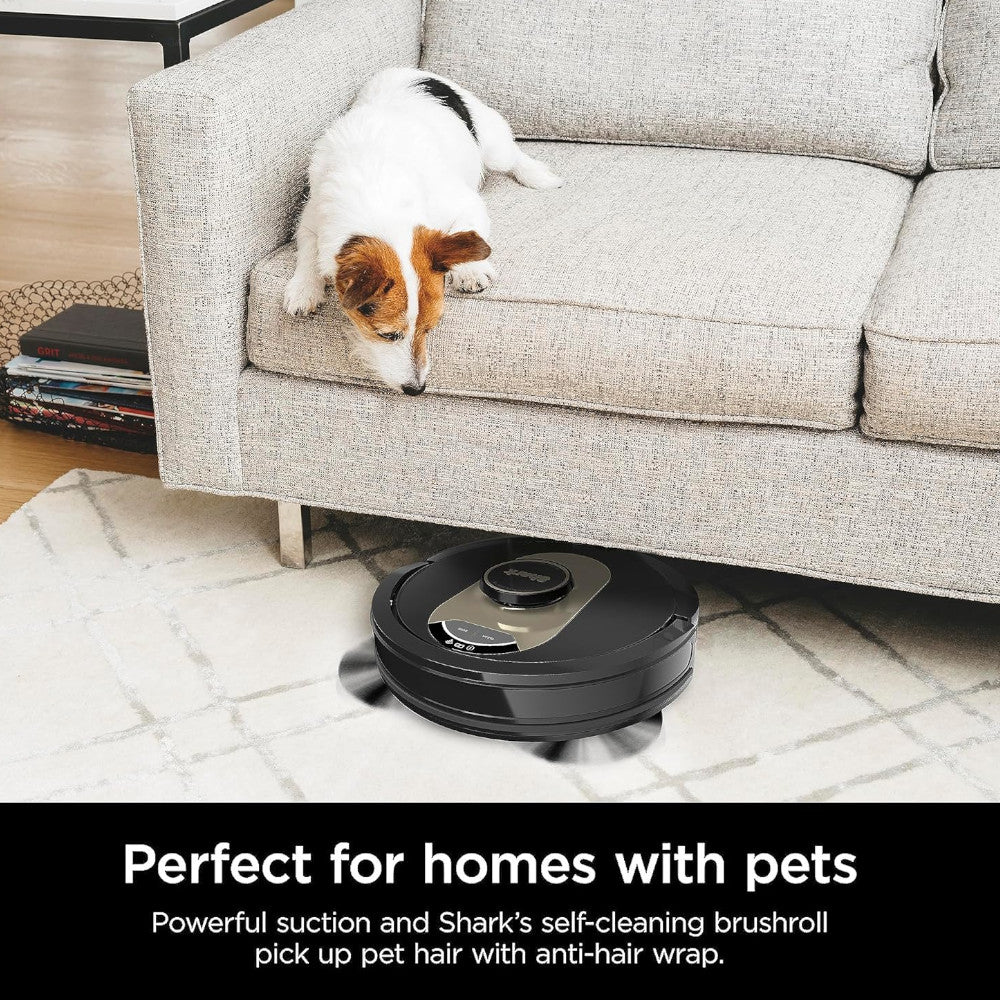 SHARK AV2501AE AI Robot Vacuum with XL HEPA Self-Emptying Base - Certified Refurbished with 90-Day Warranty | Perfect for Pet Hair, Hardwood Floors & Large Homes
