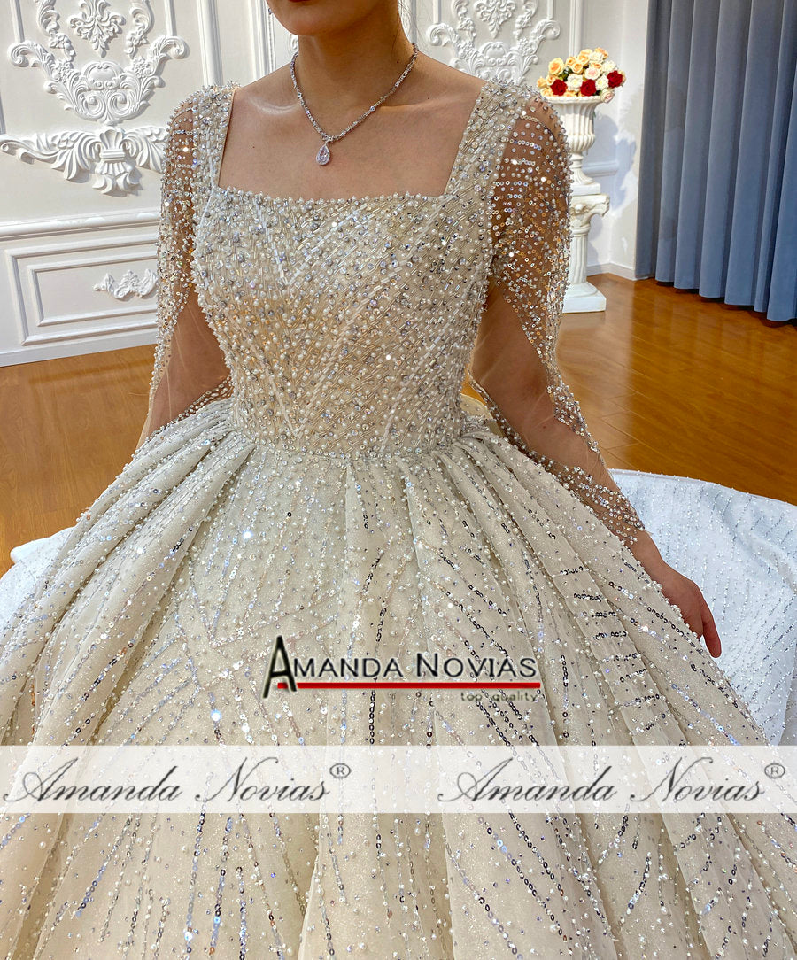 Amanda Novias Elegant Wedding Dress - Original Design, High-Quality Lace Gown NS4149 | Perfect for Bridal Ceremonies, Vow Renewals & Formal Events
