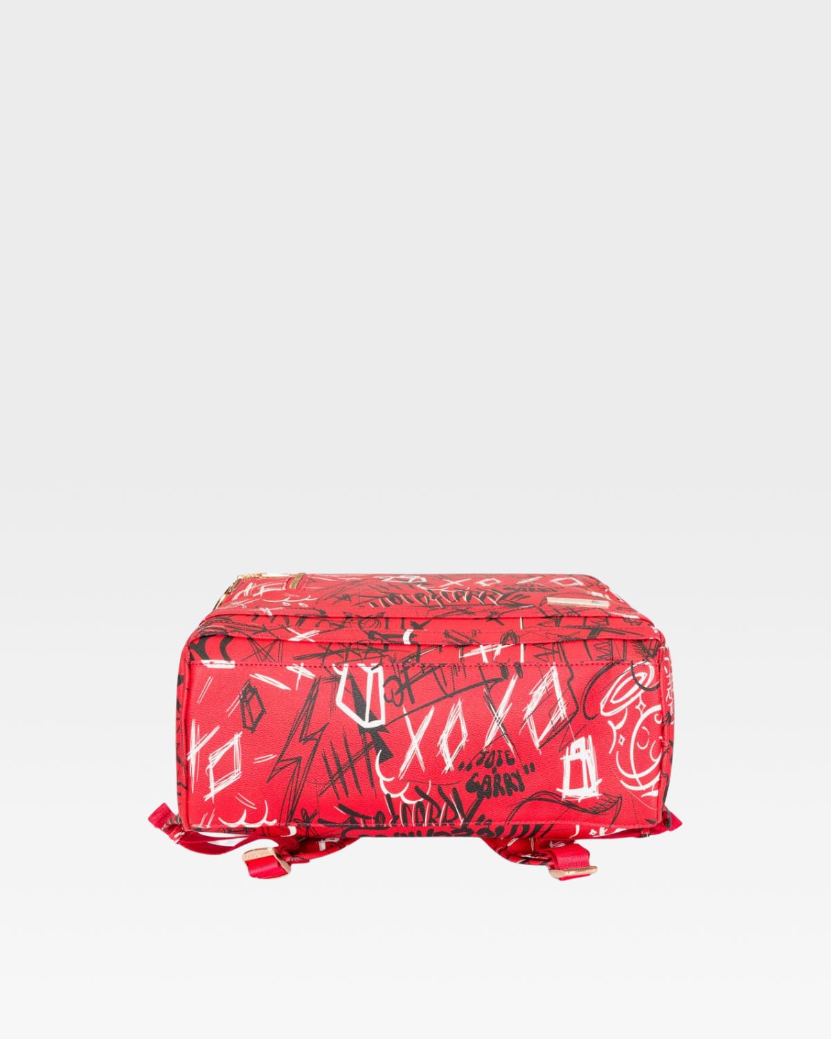 Red Graffiti Tombstone Roller Duffle Bag Set - Perfect for Travel, Gym & Skateboarding Accessories