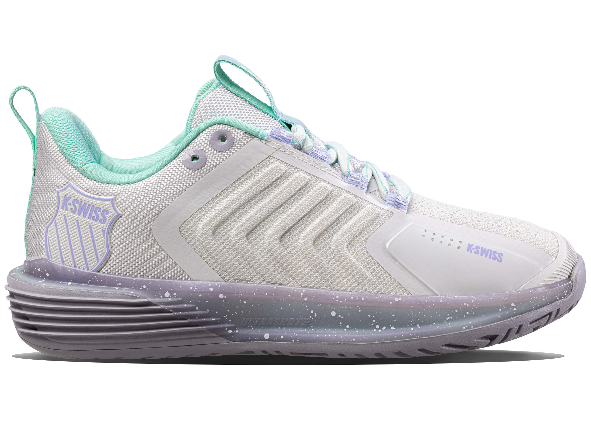 ULTRASHOT 3 Running Shoes - NIMBUS CLOUD/LILAC GRAY/NEON PURPLE | Lightweight & Cushioned for Women | Perfect for Jogging, Gym Workouts & Daily Wear