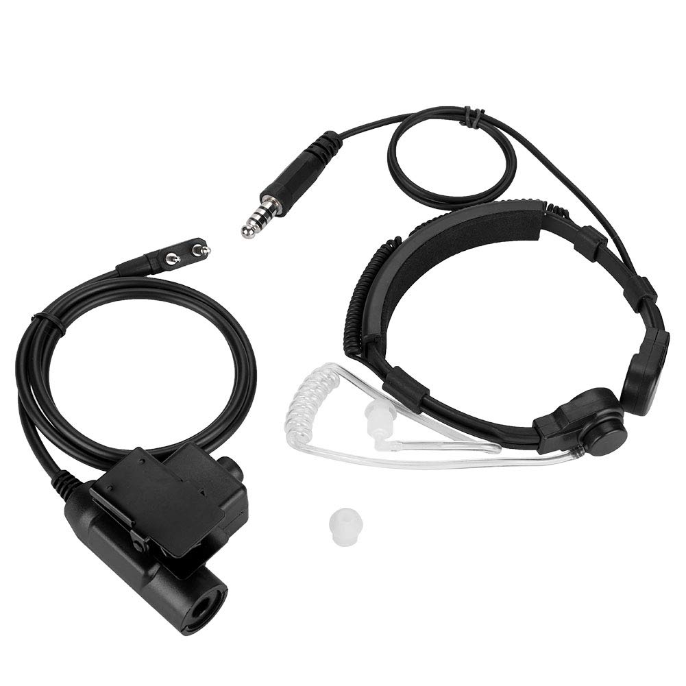 Ciciglow Tactical Walkie Talkie Headset with Throat Control - Compatible with Z-Tactical Bowman Elite II HD01 HD02 HD03 H50 H60 - Military Communication Headset for Outdoor Activities, Airsoft, Hunting & Security Operations