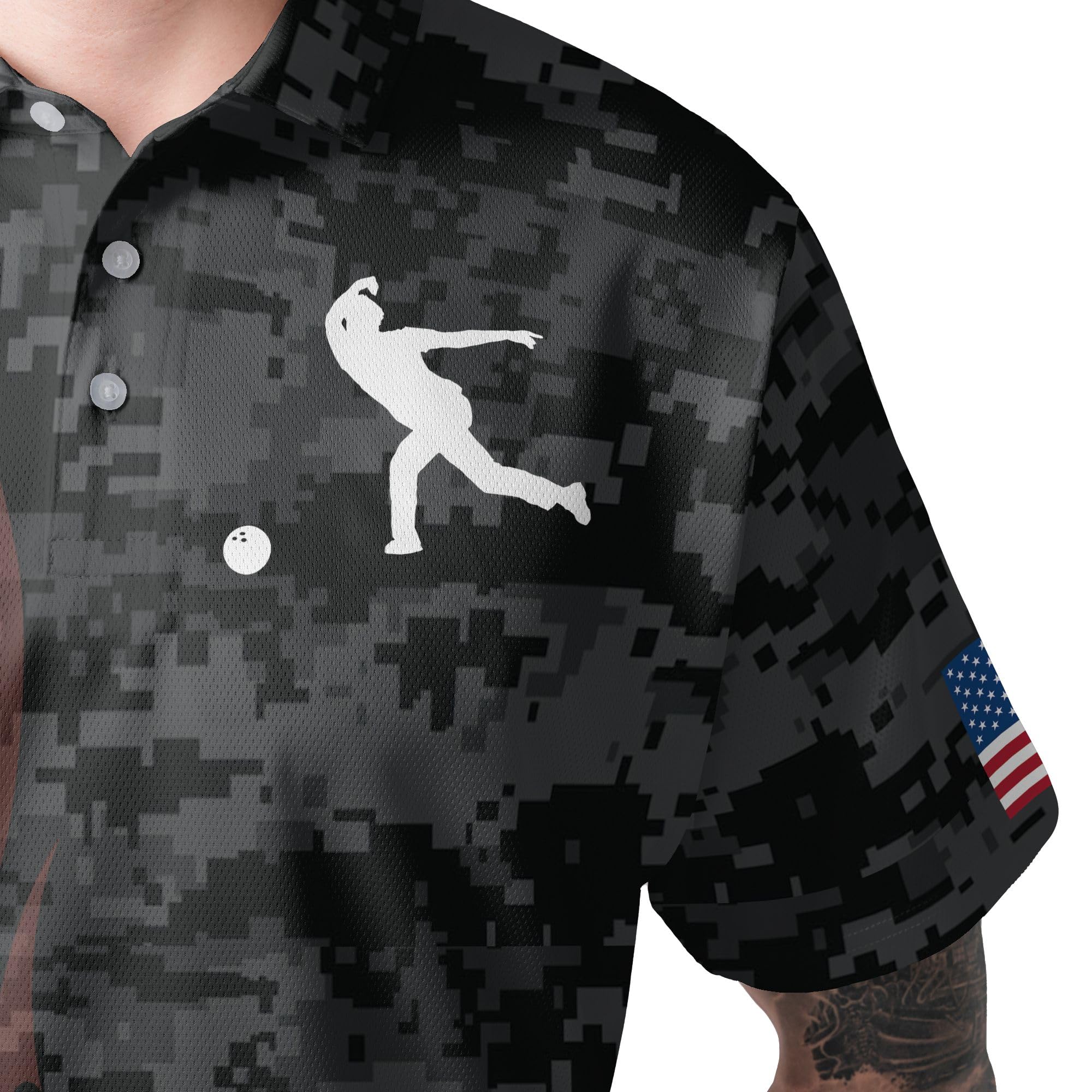 HYPERFAVOR Men's Smart Bowling Polo Shirts - Breathable Short Sleeve Performance Polo Set of 3 - Perfect for Bowling Leagues, Casual Wear & Summer Outings