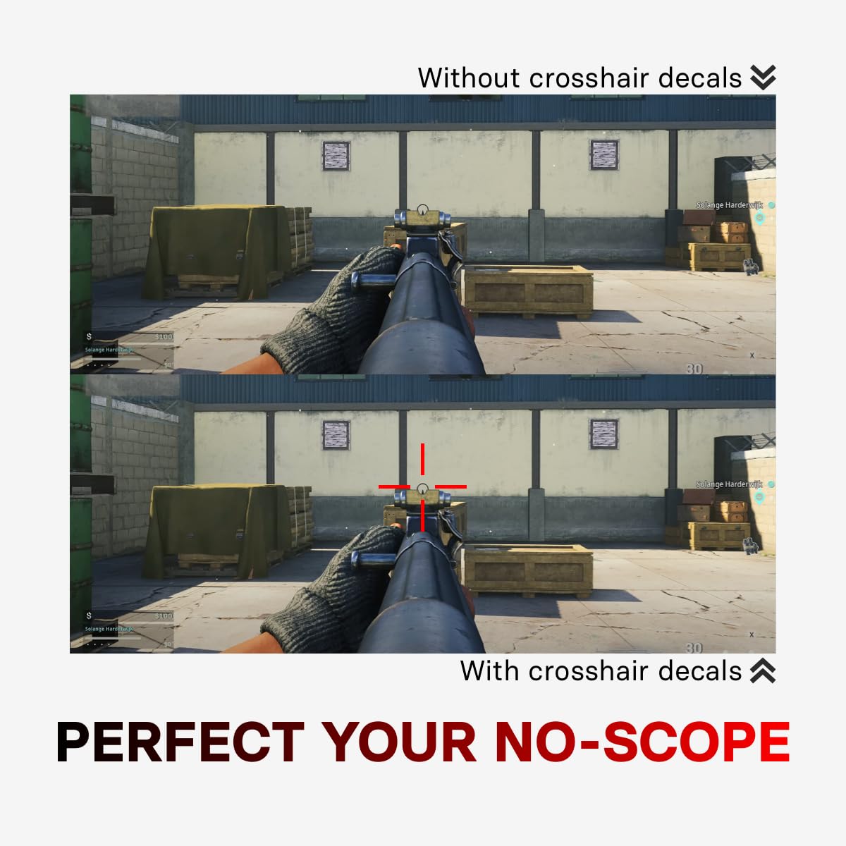 ProFPS Fastscope Decals: Pack of 15 Reticle Stickers for Gaming Screens - Quick Scope & Aimbot Accessories for PS5, PS4 Controller, PS5 Joystick - Perfect for FPS Gaming, Competitive Play & Enhanced Aiming Performance