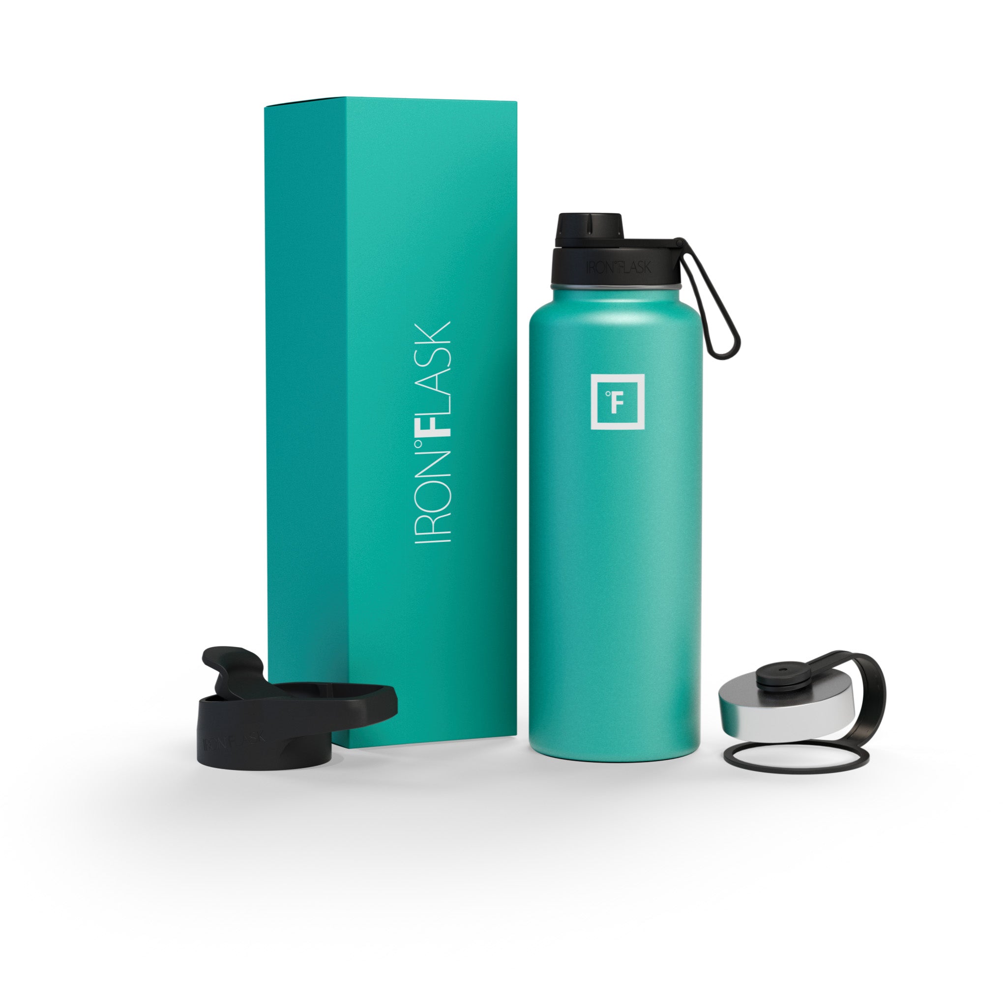 40 Oz Wide Mouth Water Bottle with Spout Lid - Leak Proof Stainless Steel Insulated Water Bottle for Gym, Hiking & Outdoor Activities