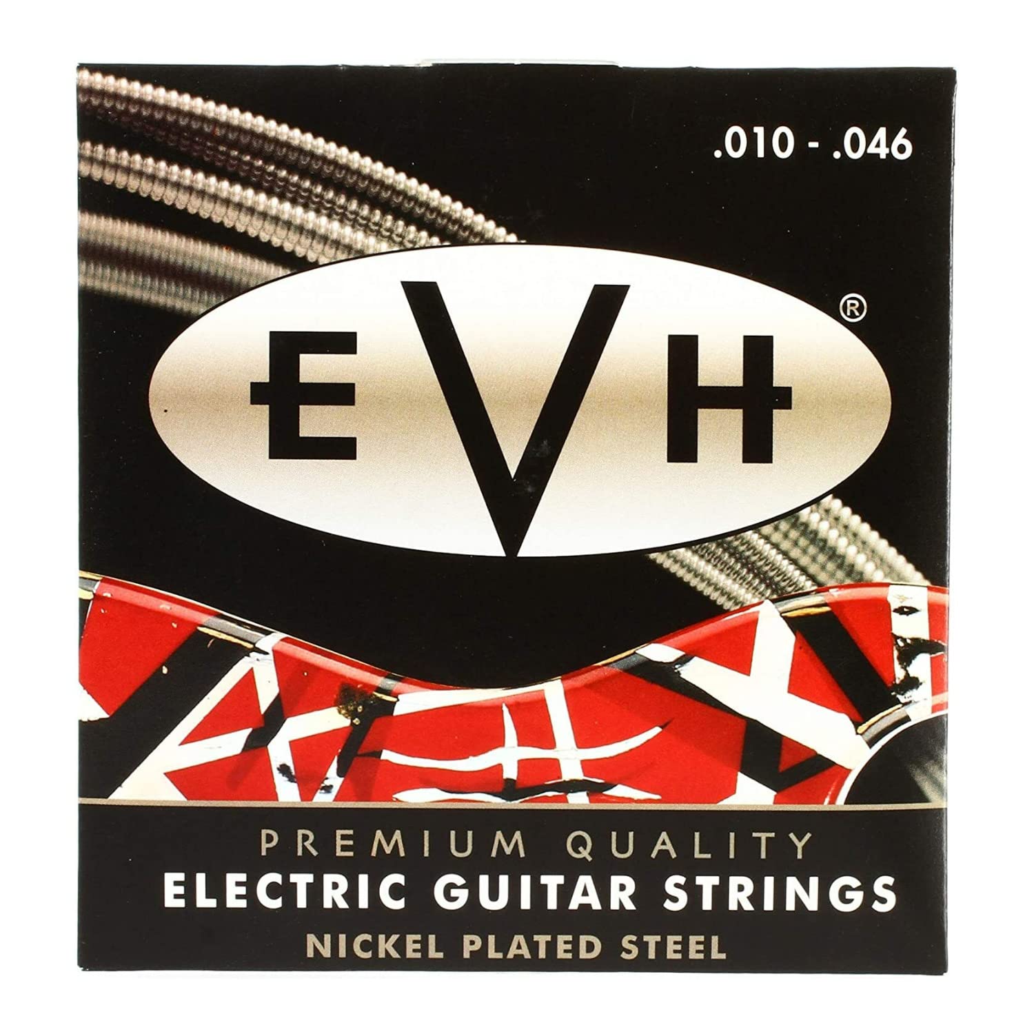 Fender EVH Premium Nickel Plated Electric Guitar Strings, .010-.046 Gauge - High-Performance Strings for Rock, Metal & Stage Performances