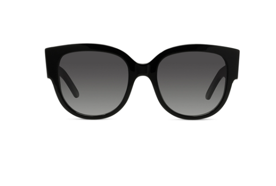 Christian Dior Wildior SU 10 P3 Black/Grey Polarized Round Women's Sunglasses | Luxury Designer Shades for Women | Perfect for Beach, Driving & Outdoor Fashion