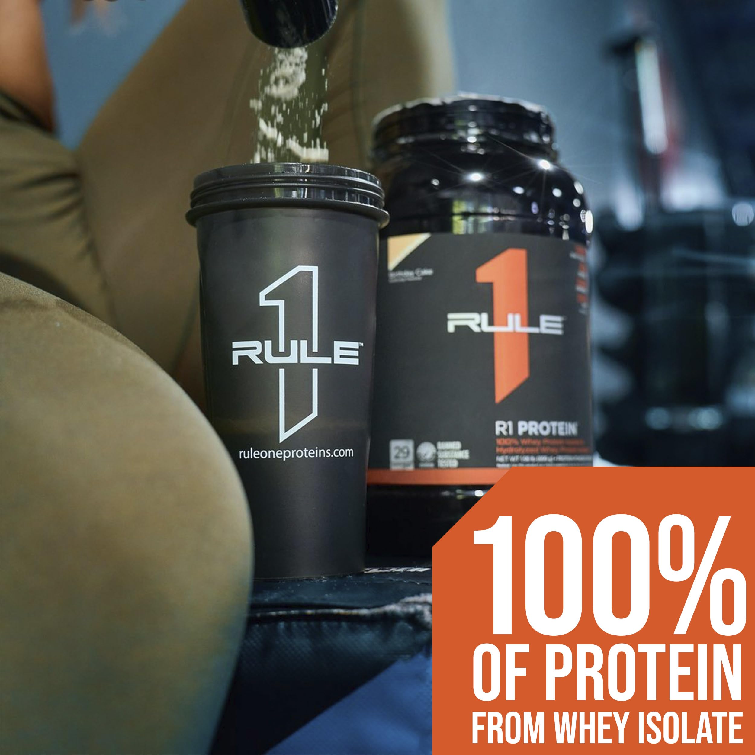 Rule One Proteins R1 Protein Powder - 25g Fast-Acting, Super-Pure 100% Whey Isolate & Hydrolysate with 6g BCAAs (5lbs, Frozen Banana Flavor) for Post-Workout Recovery & Muscle Growth