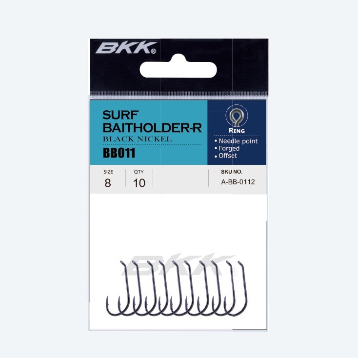 BKK Surf Baitholder R Hook - Premium Fishing Hook for Saltwater & Freshwater - Perfect for Surf Fishing, Pier Fishing, and Kayak Angling