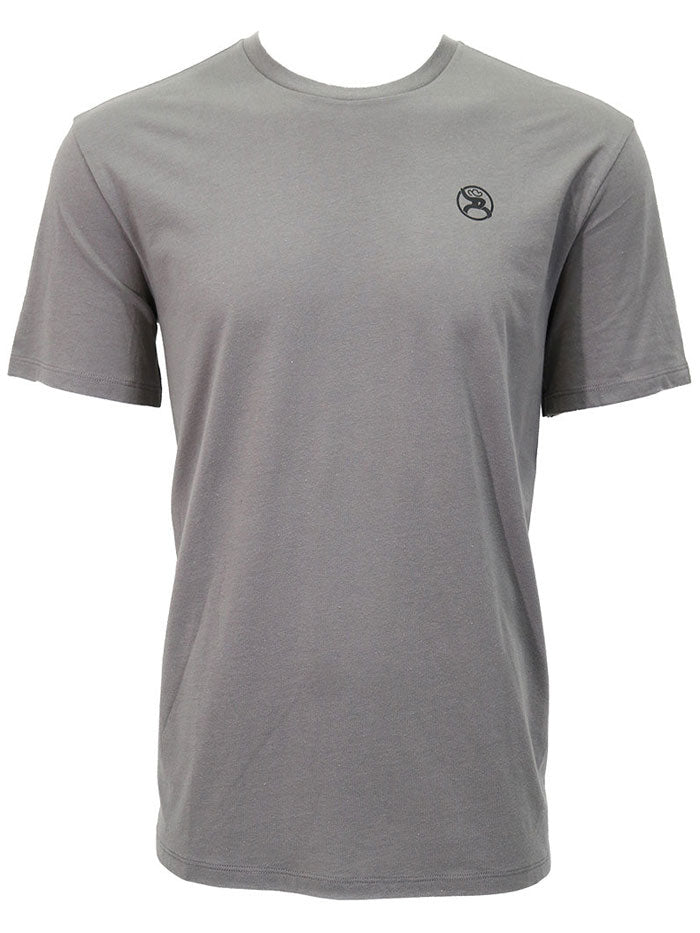 Hooey RT1517DKGY Men's Buckin Bronc T-Shirt - Steel Grey - Comfortable Cotton Tee for Cowboy, Rodeo & Western Style Lovers
