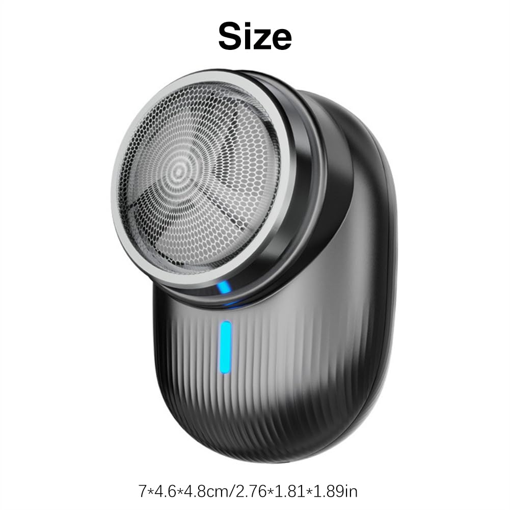 Mini Electric Shaver for Men - USB Rechargeable Wet/Dry Beard Trimmer, Pocket-Sized Portable Grooming Kit | Perfect for Travel, Car, Home Use & Gift Giving