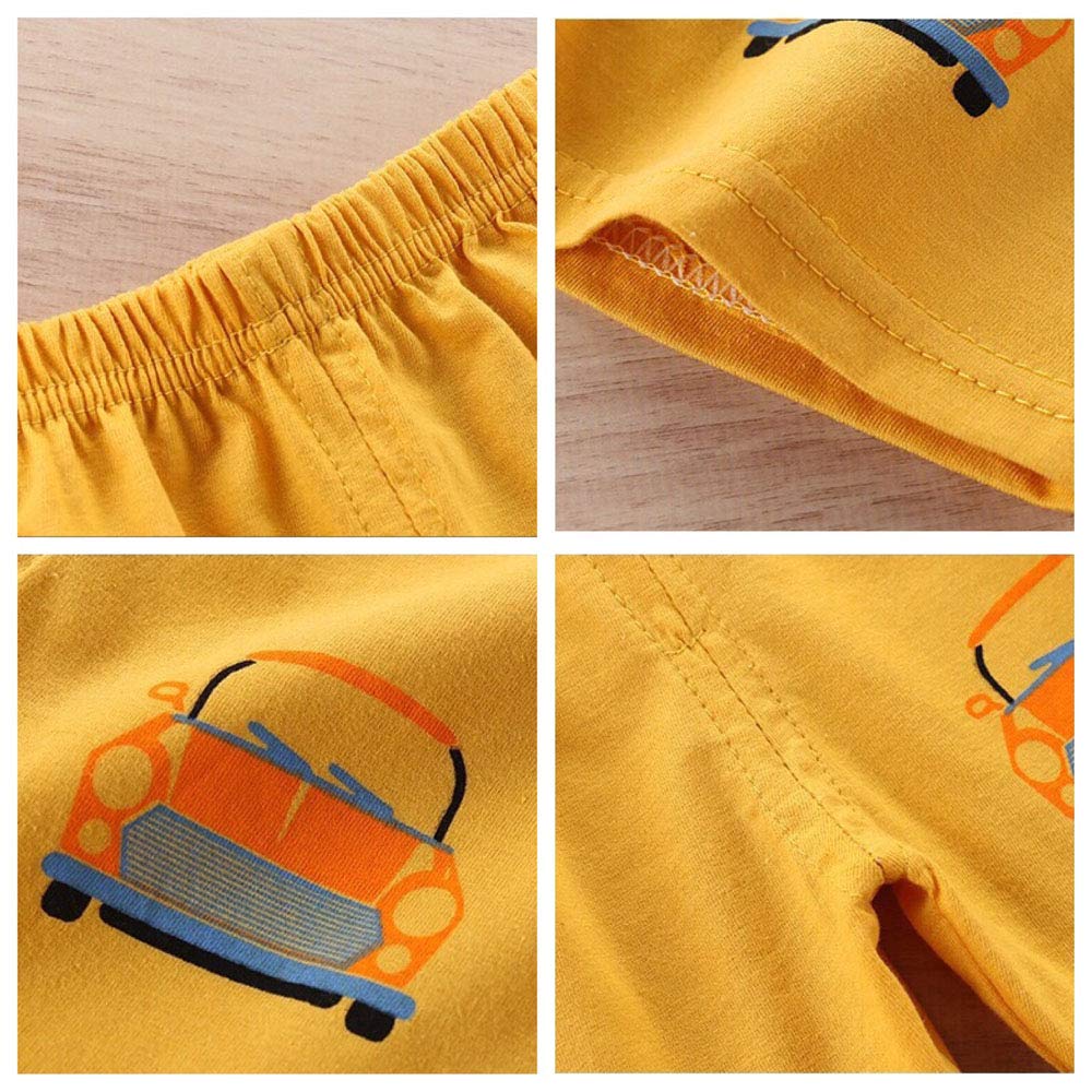 Boys' Elastic Waist Cotton Shorts - Comfortable Pull-On Toddler Summer Shorts for Active Play & Outdoor Adventures