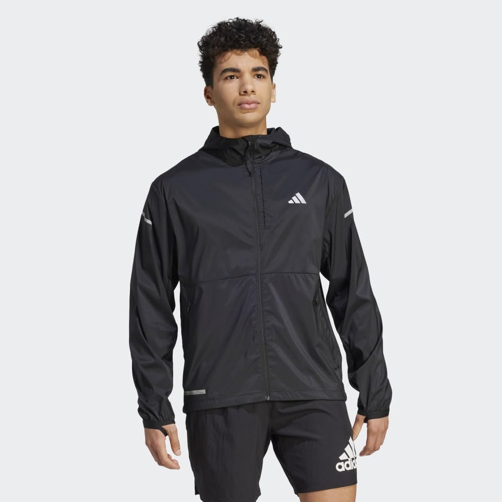 adidas Ultimate Jacket for Men - Lightweight Waterproof Windbreaker Outdoor Running Hiking Jacket - Perfect for Jogging, Travel & Casual Wear
