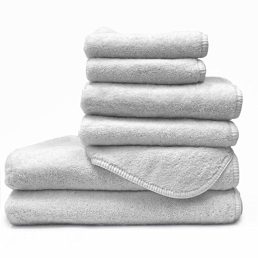 Jennifer Adams 100% Cotton Lago Plush Bath Towel Set - Super Soft & Absorbent Bath Sheet in Heather Gray for Spa, Beach & Luxury Bathroom Decor
