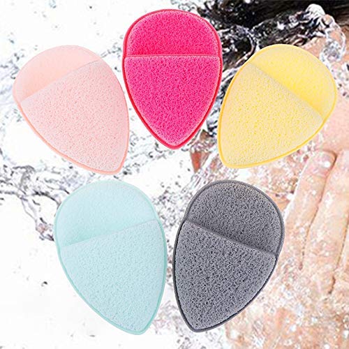 Temerity Reusable Makeup Sponge - 2 Pack Exfoliating Face Cleansing Puff for Deep Cleaning & Gentle Exfoliation (Random Colors) | Perfect for Daily Skincare, Makeup Removal & Travel