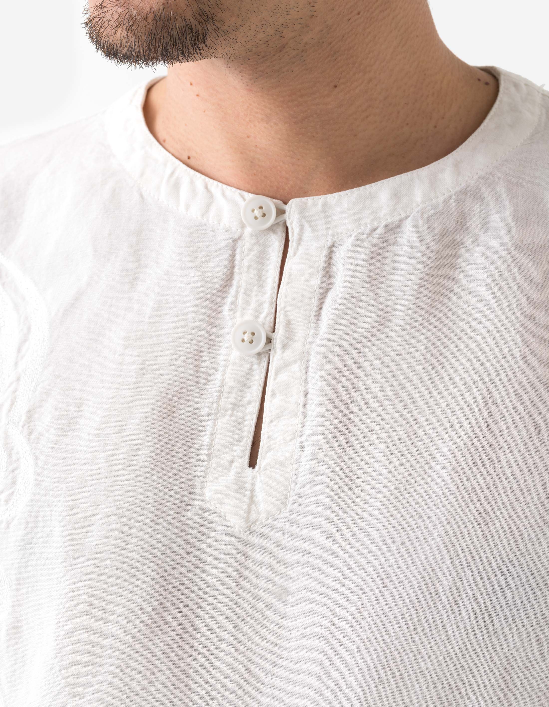 6053 Maharishi Kurta Shirt for Men - Premium White Cotton Traditional Indian Tunic - Perfect for Festivals, Weddings & Cultural Events