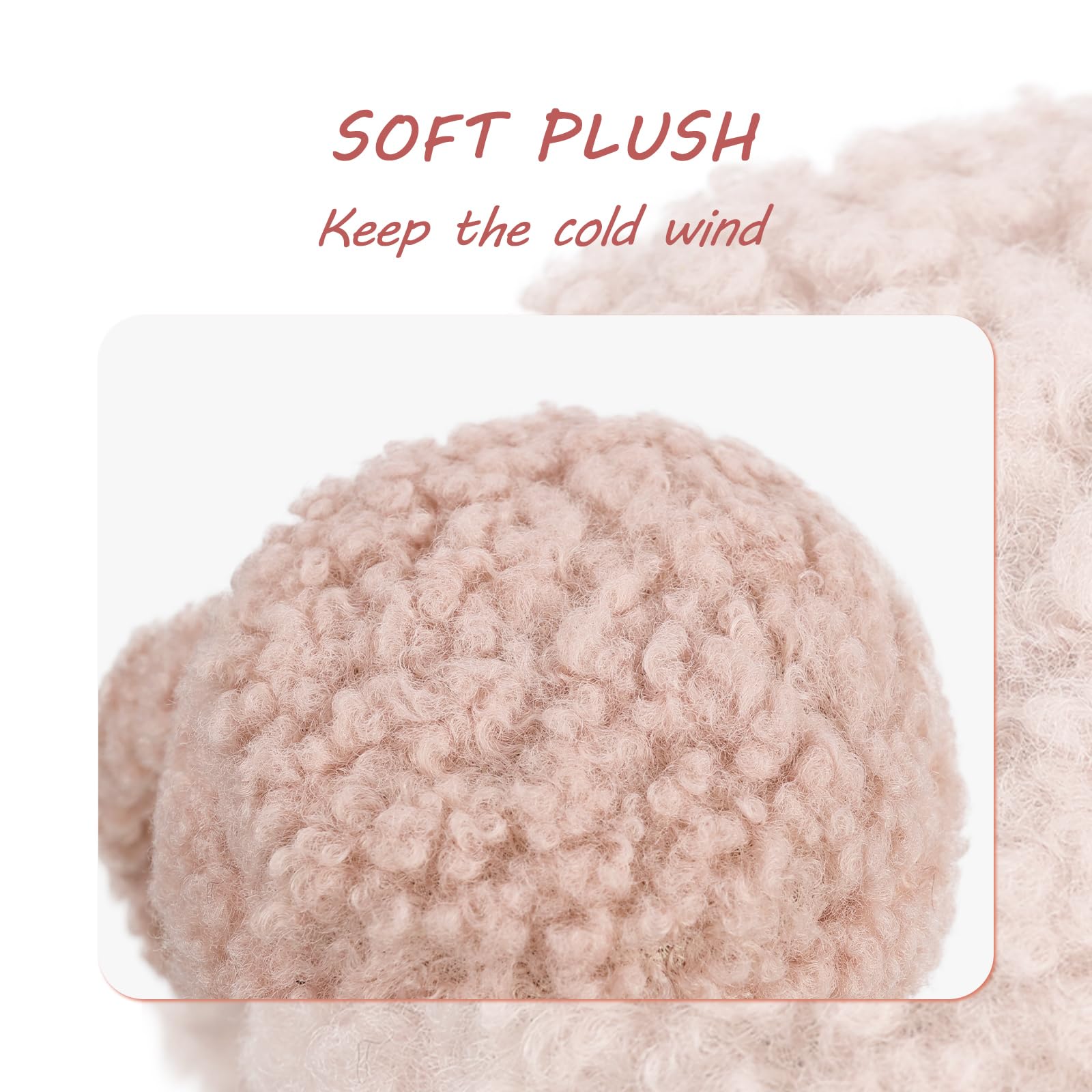 Surblue Winter Kids Ear Muffs - Warm Furry Ear Covers for Boys & Girls, Soft Plush Ear Warmer for Cold Weather - Perfect for Outdoor Activities, School, and Winter Sports