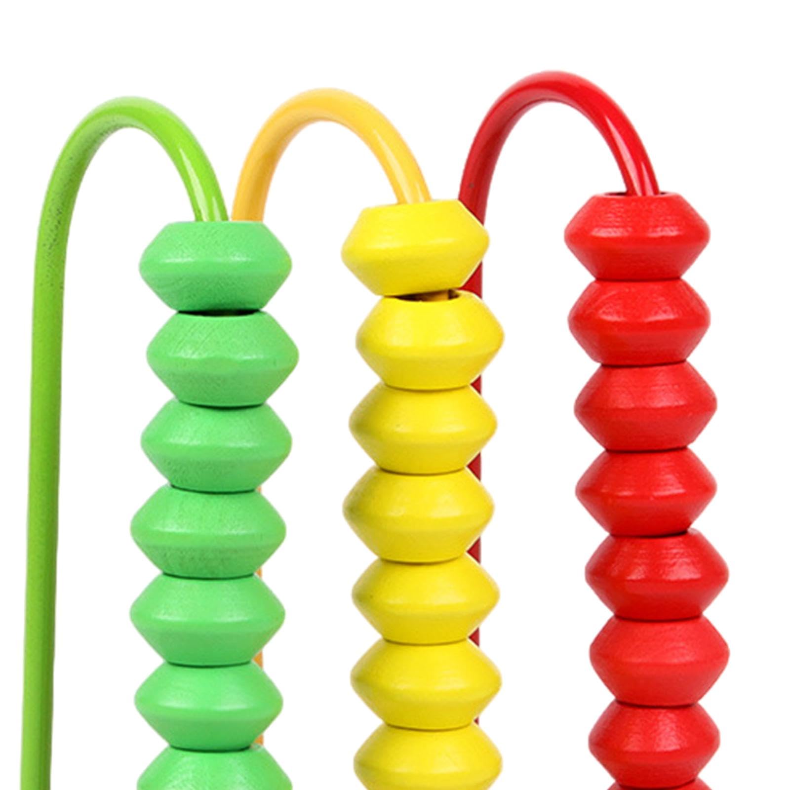 Luwecf Educational Abacus Toy for Kids - Wooden Counting Beads Math Learning Tool for Preschool & Kindergarten - Perfect for Homeschooling & Early Childhood Development