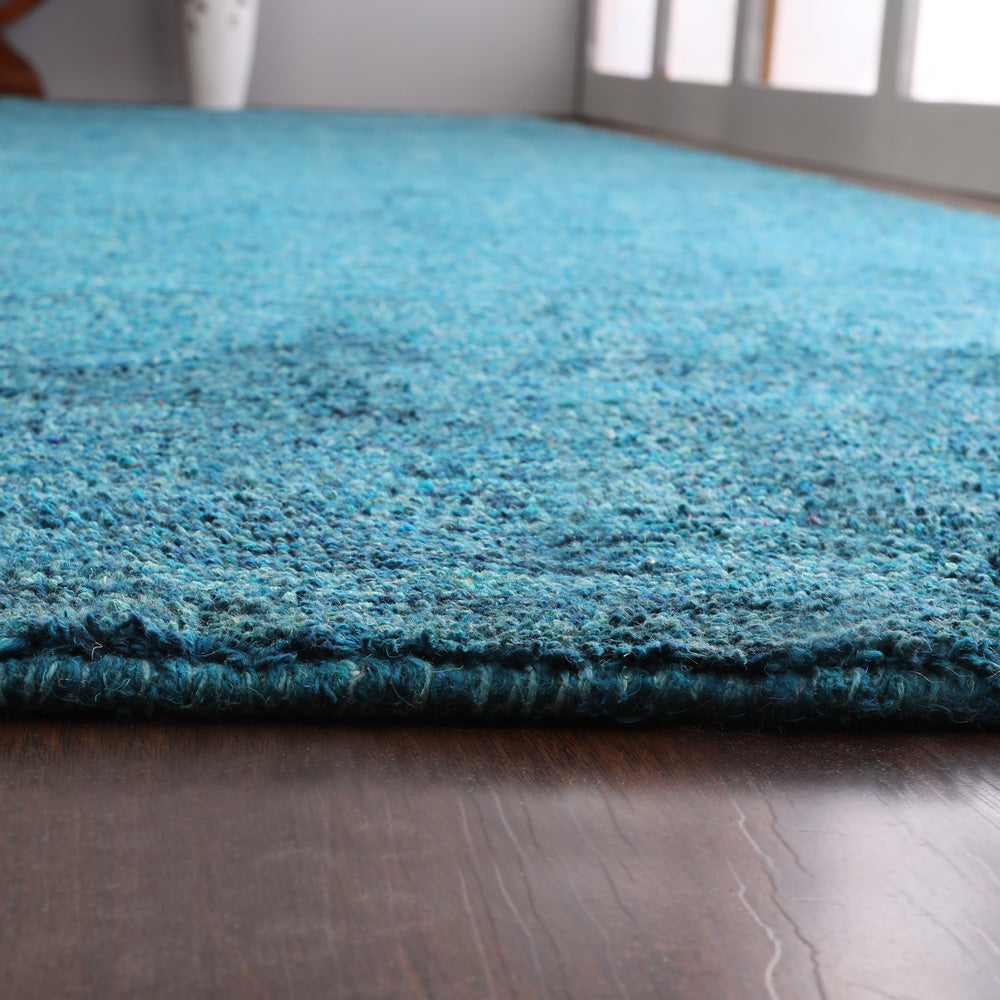 Hand Knotted Ribbed Area Rug - Soft & Durable for Living Room, Bedroom, or Office Decor