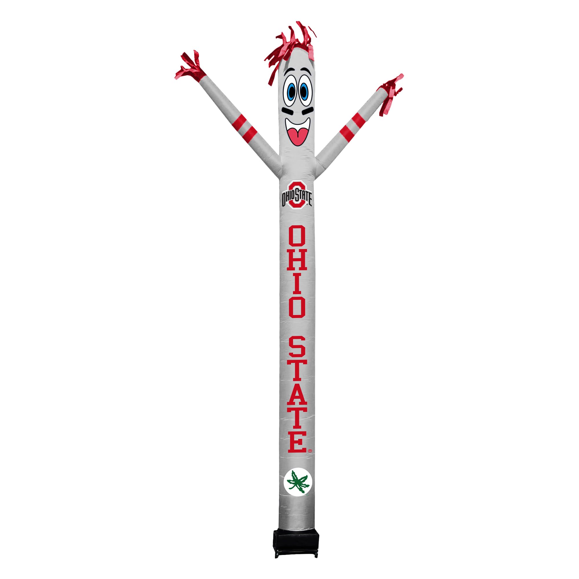 NCAA Ohio State Buckeyes Football LED Inflatable Tube Guy with Built-in Blower - 6ft Tall Wacky Waving Sports Fan Decoration for Game Day Parties, Tailgating & Outdoor Events
