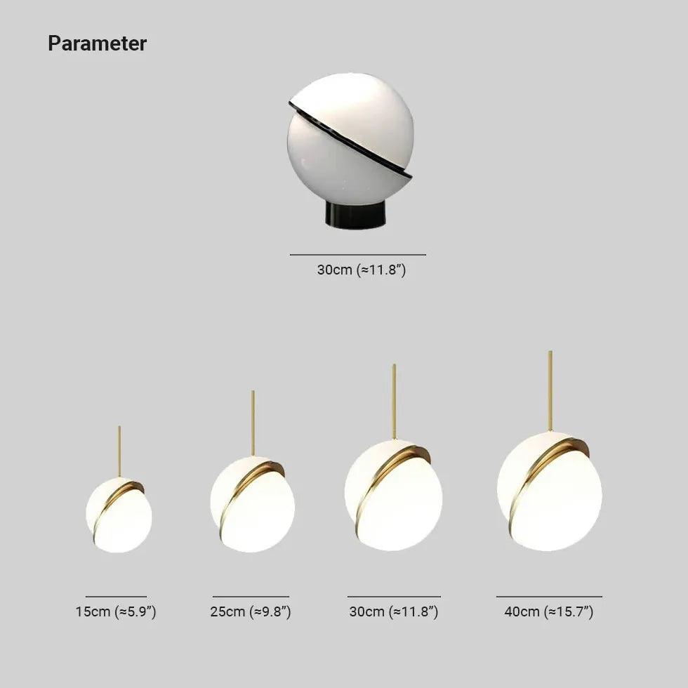 Modern White Spherical Acrylic Pendant Light - Sleek Ceiling Lighting Fixture for Living Room, Bedroom, and Dining Room Decor