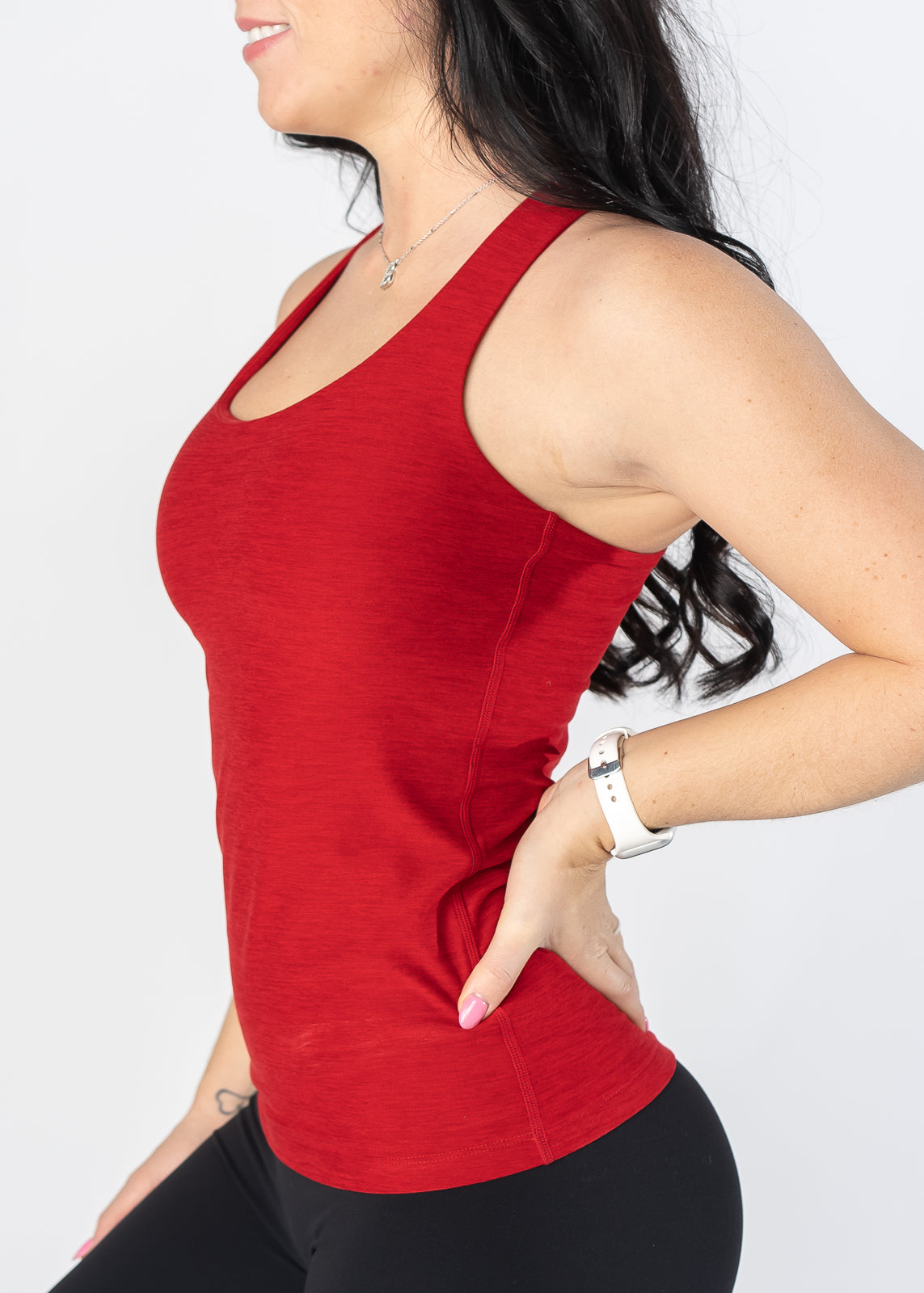 Dream Racerback Tank Top for Women - Soft Breathable Workout Shirt in Red | Gym, Yoga, Running & Casual Wear