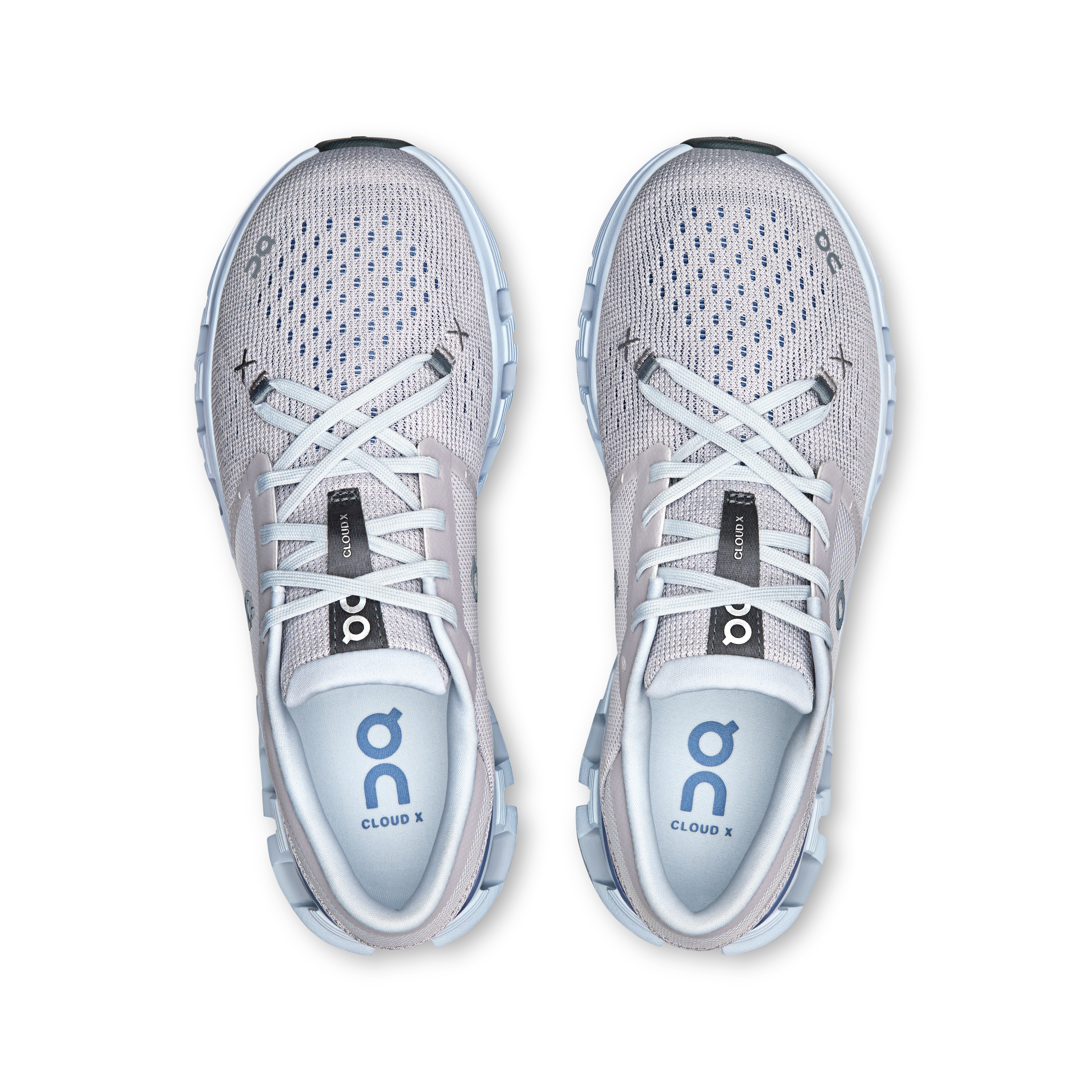 Women's Cloud X 4 Running Shoes - Silver/Chambray - Lightweight & Breathable for Jogging, Gym Workouts & Daily Wear