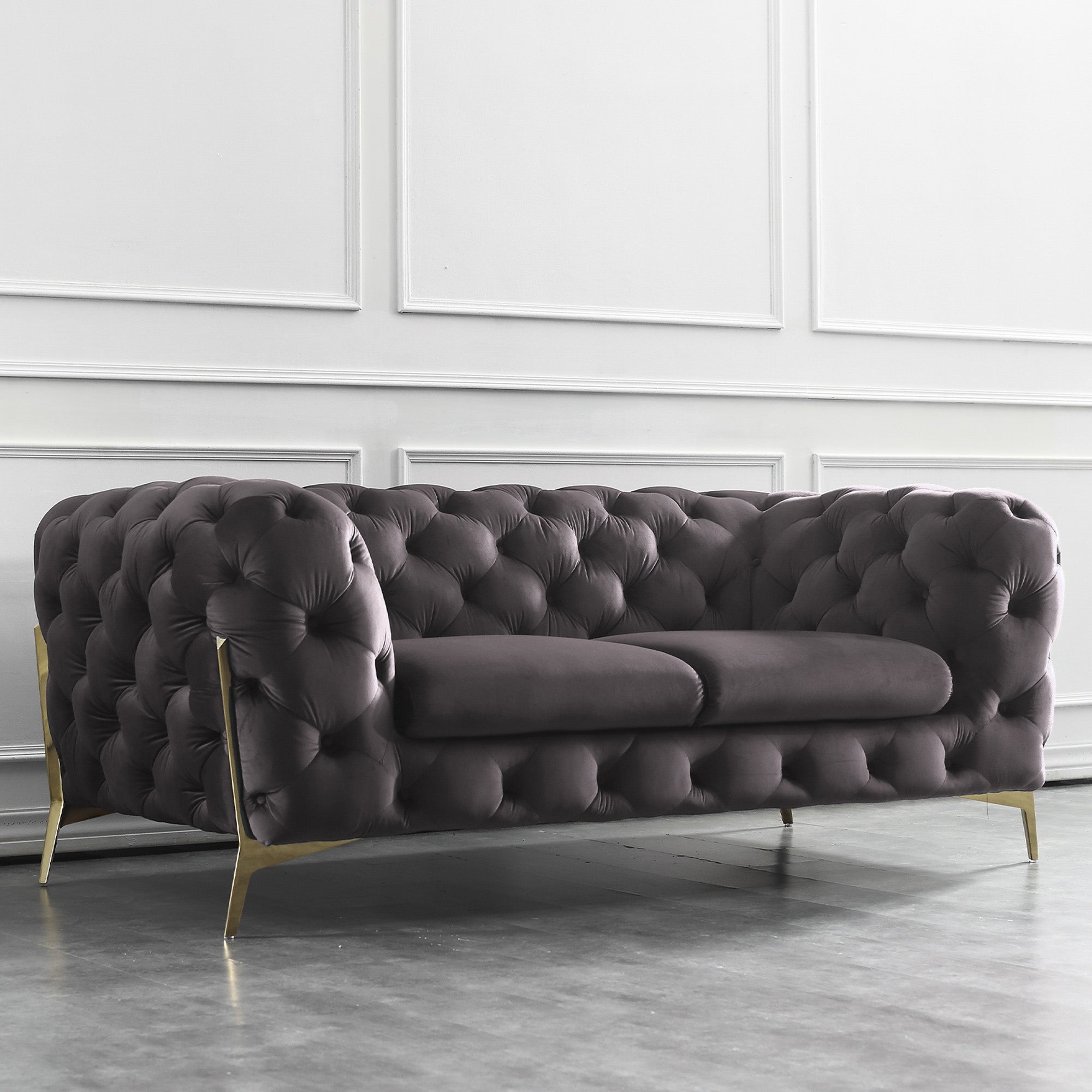 Beverly 2-Seater Loveseat Sofa - Compact Couches for Small Spaces, Living Room, Bedroom & Apartment Decor