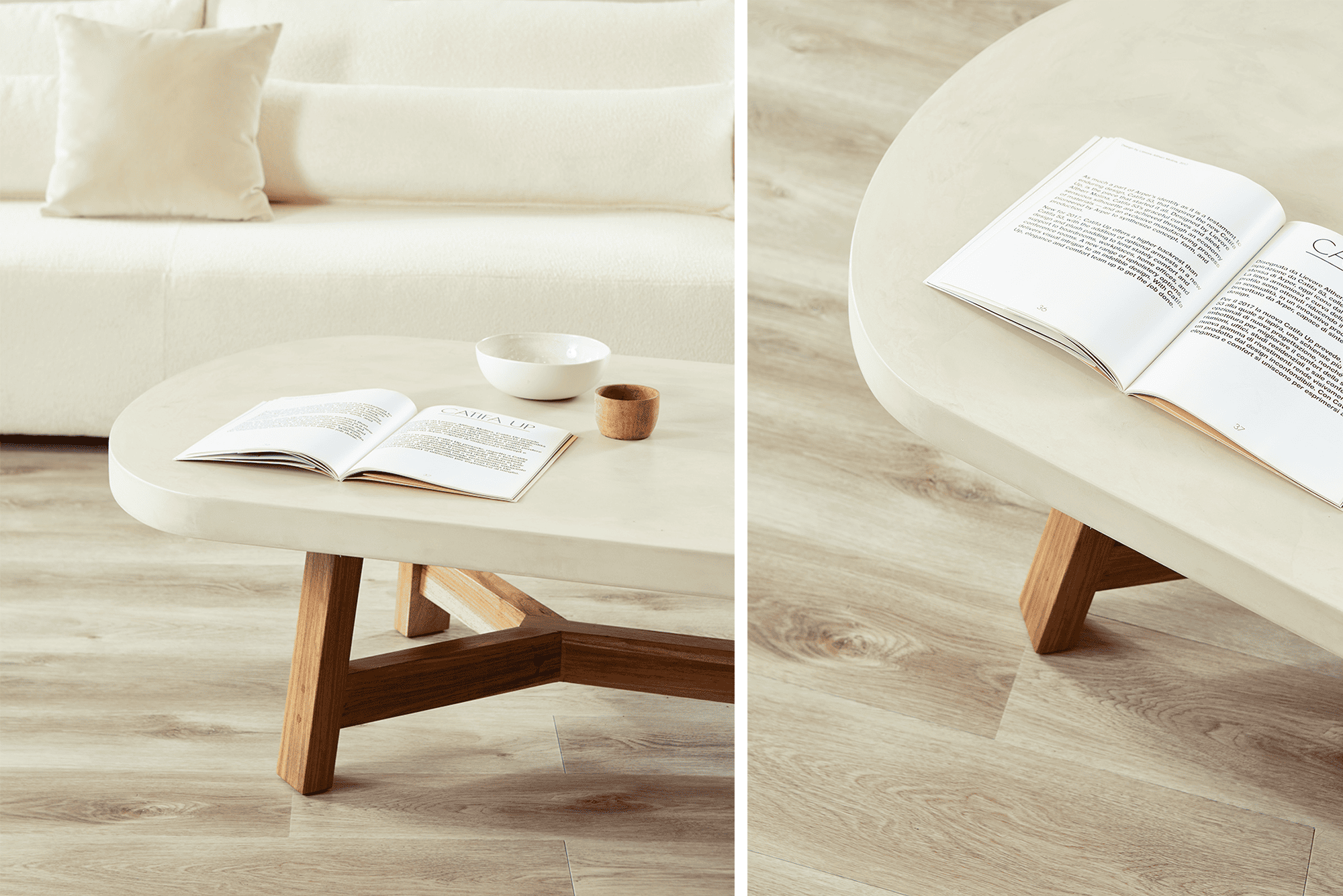 Nilo Coffee Table - Modern Wooden Center Table for Living Room, Home Decor - Perfect for Small Spaces, Apartments & Cozy Gatherings