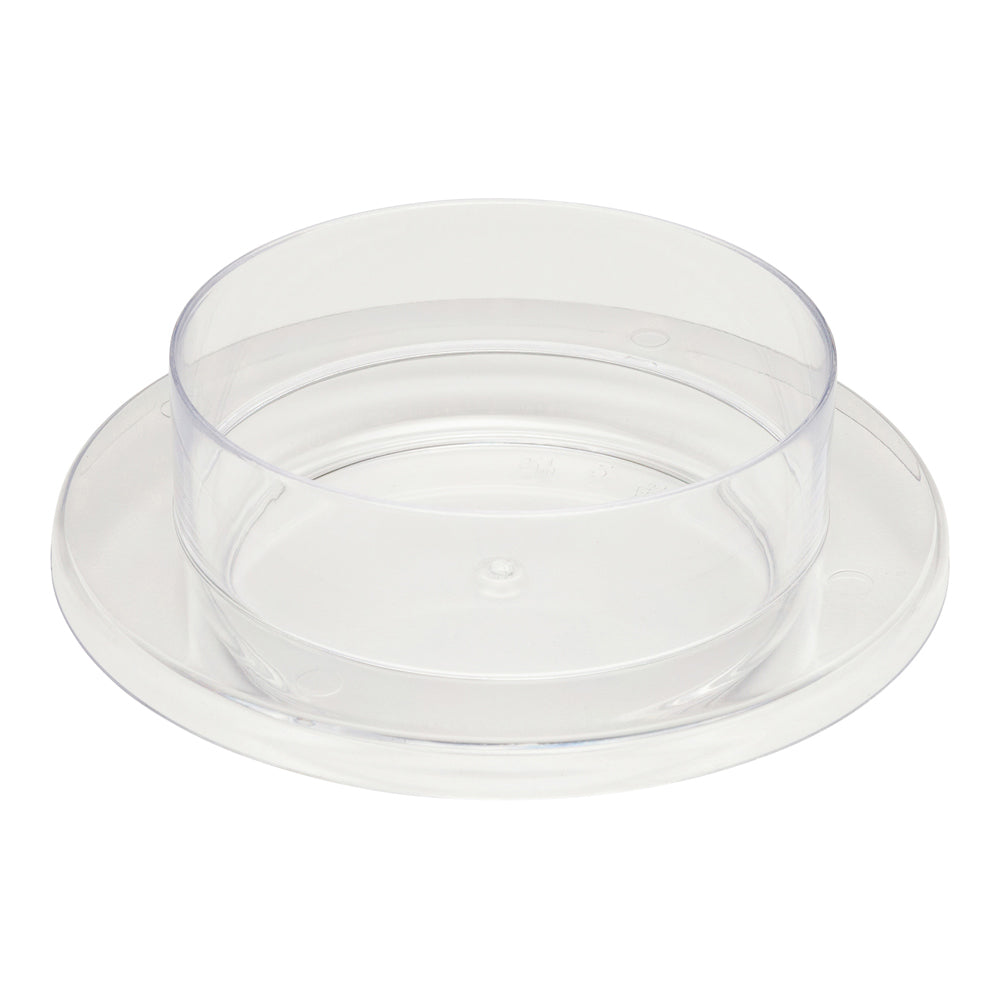 100-Pack 3 oz Clear Plastic Petri Dishes with 100 Mini Silver Plastic Spoons - Perfect for Science Labs, DIY Crafts, and Party Serving