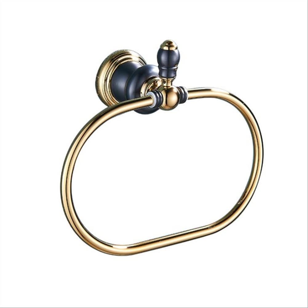 DREANNI Oval Towel Bars - Chrome Metal Wall Mounted Bathroom Towel Holder for Bath & Hand Towels - Bathroom Storage Hanger Accessories (Perfect for Spa, Hotel, or Home Bathroom Organization)