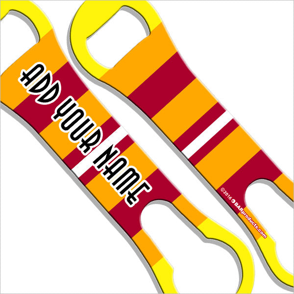 Personalized V Rod® Bottle Opener with Bright Stripes - Perfect for Parties, BBQs, and Home Bars