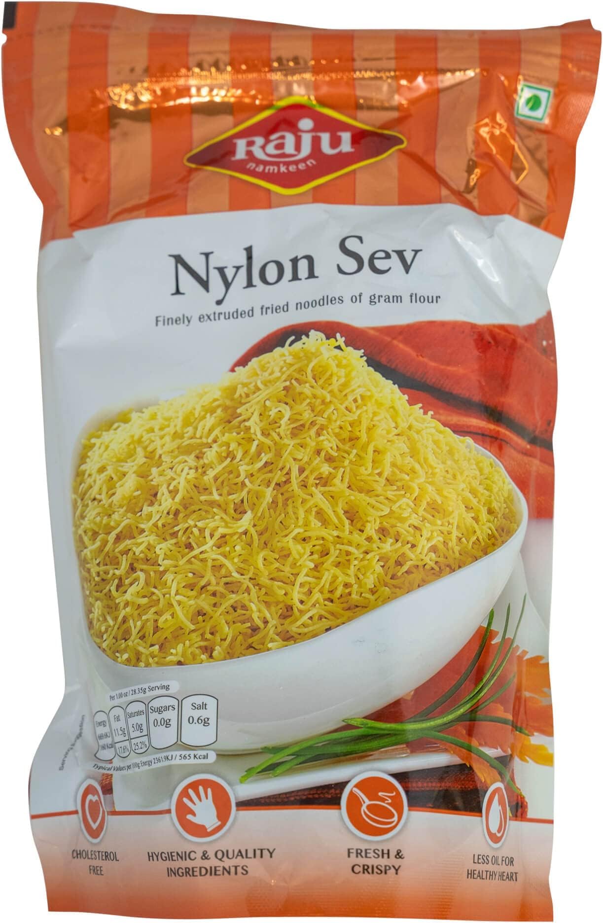 Raju Snacks Nylon Sev 260g - Crunchy Indian Snack for Parties, Movie Nights & Tea Time