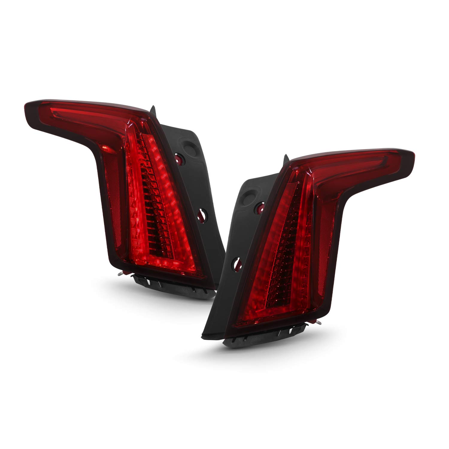 AKKON Full LED Tail Lights for 2020-2022 Cadillac XT5 - OE Style Dark Red Housing - Left & Right Assembly - Upgrade Your Car's Rear Lighting for Night Driving & Enhanced Safety