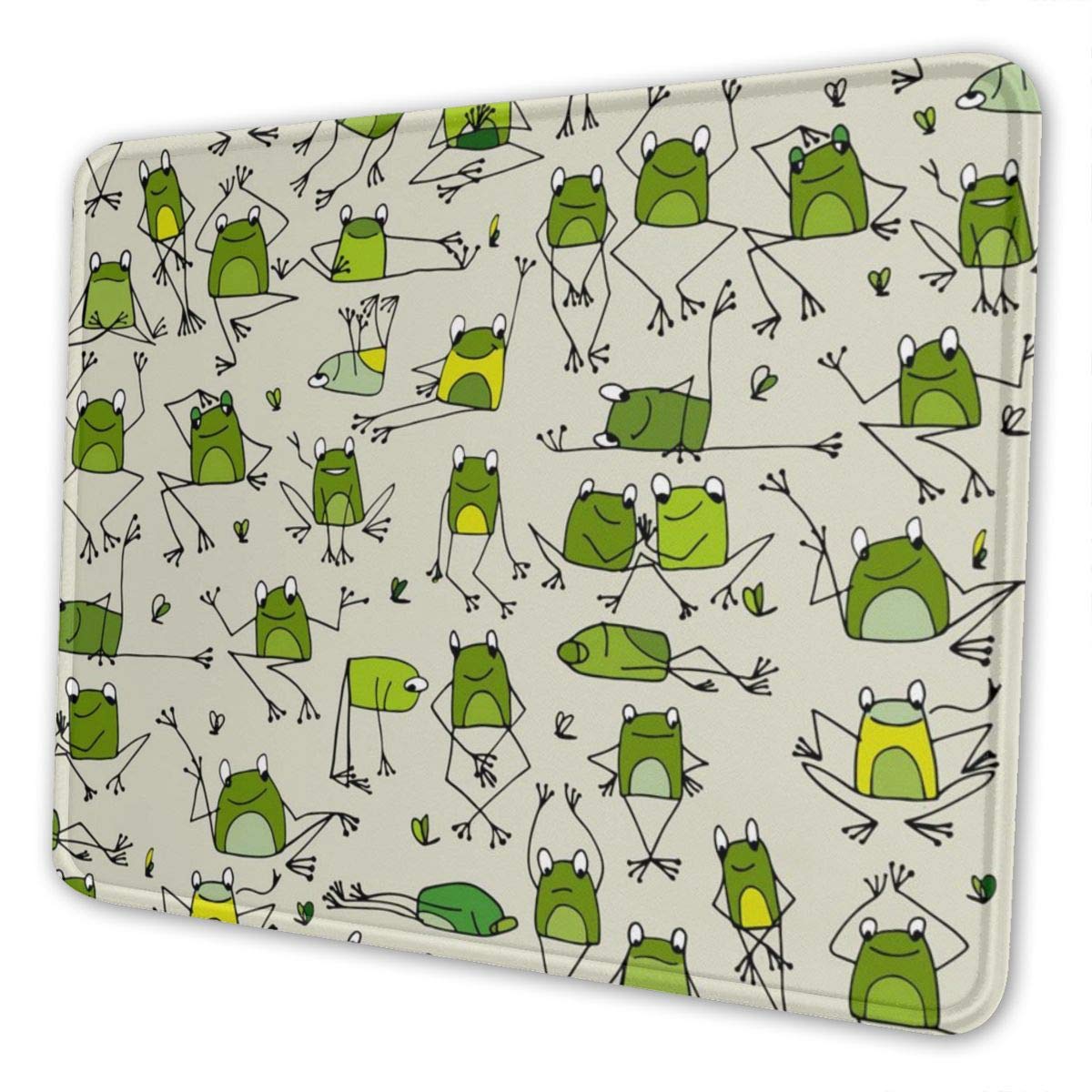 Cute Frog Gaming Mouse Pad - 7 x 8.6 Inch Non-Slip Rubber Mouse Mat (3mm Thick) for Wired/Wireless/Bluetooth Mice - Perfect Gift for Gamers & Office Work